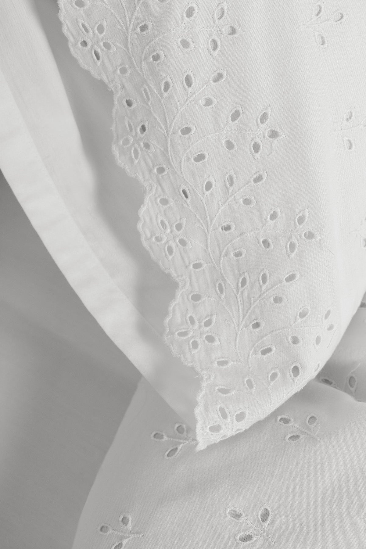 Eyelet Embroidered Duvet Cover White