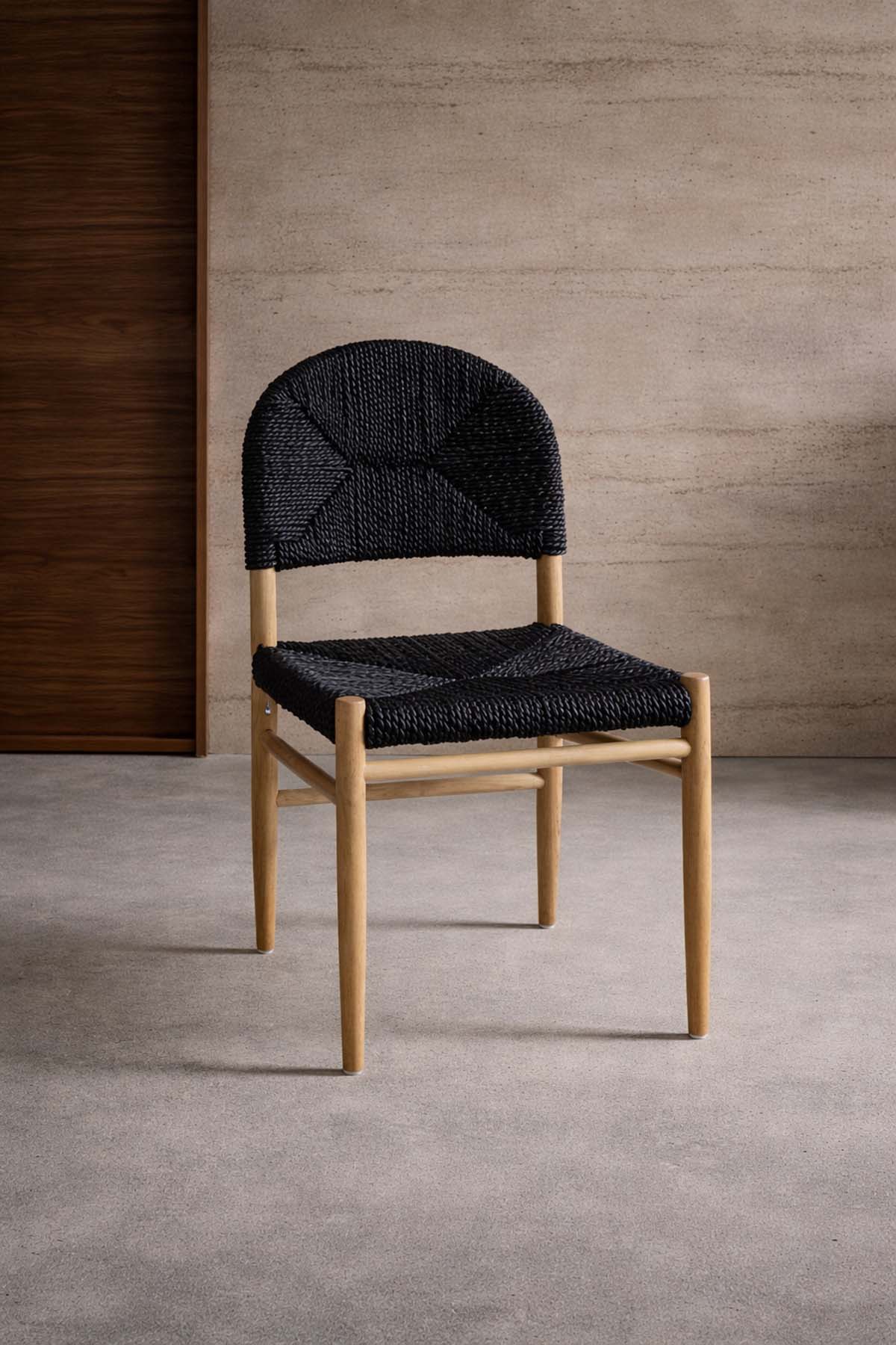 Flinder Muz Lifi Detaylı Tik Sandalye