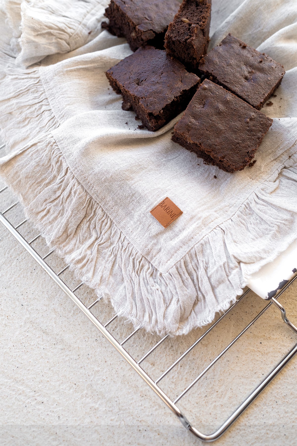 Frilled Linen Placemat Natural