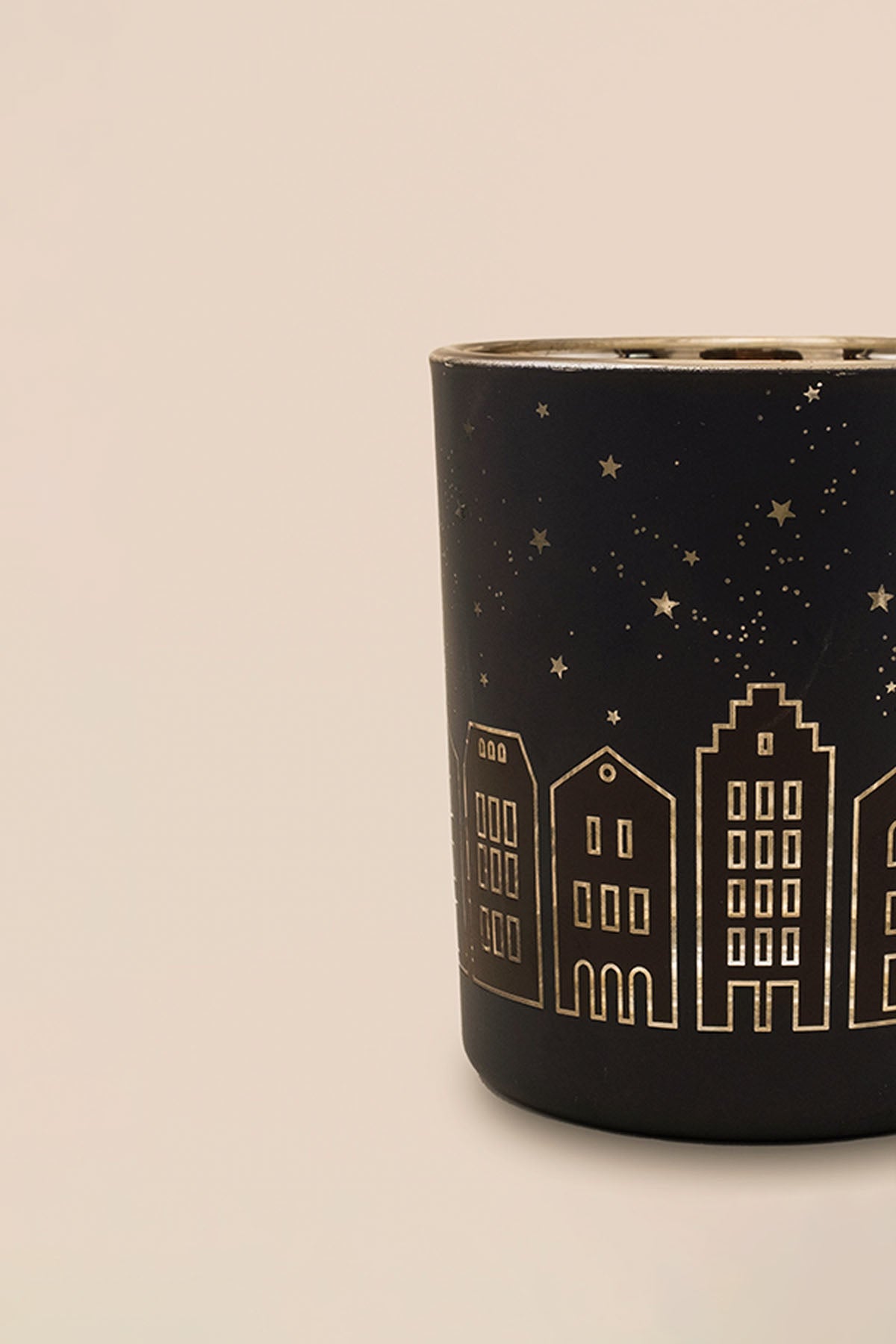 Işıklı Evler Mumluk 7x8 cm