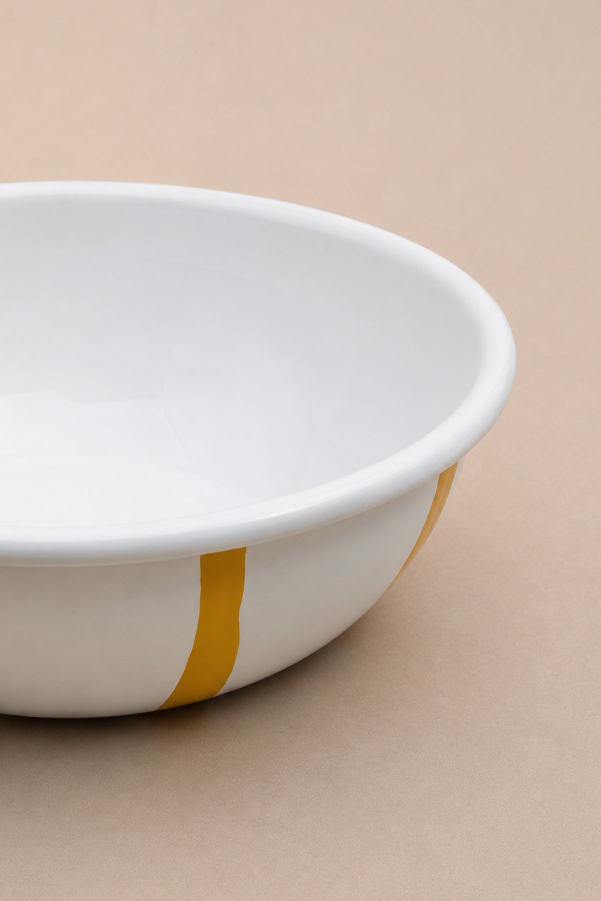 Akıtma Emaye Kase Sarı 26 × 9 cm