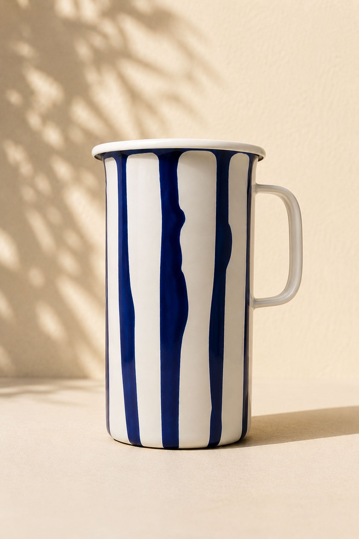 El Boyaması Akıtma Emaye Karaf, Sürahi Lacivert 1600 ml