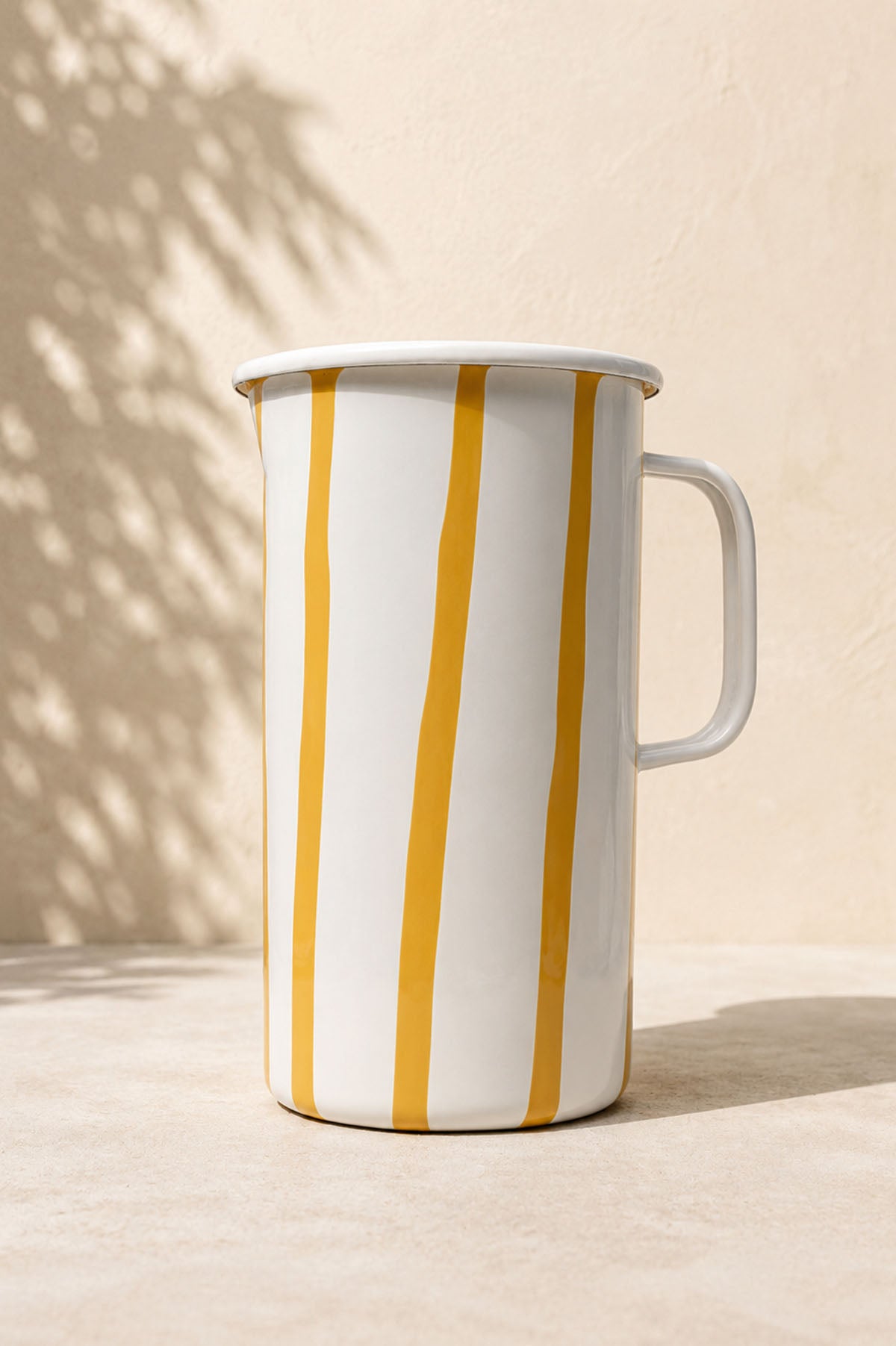 El Boyaması Akıtma Emaye Karaf, Sürahi Sarı 1600 ml