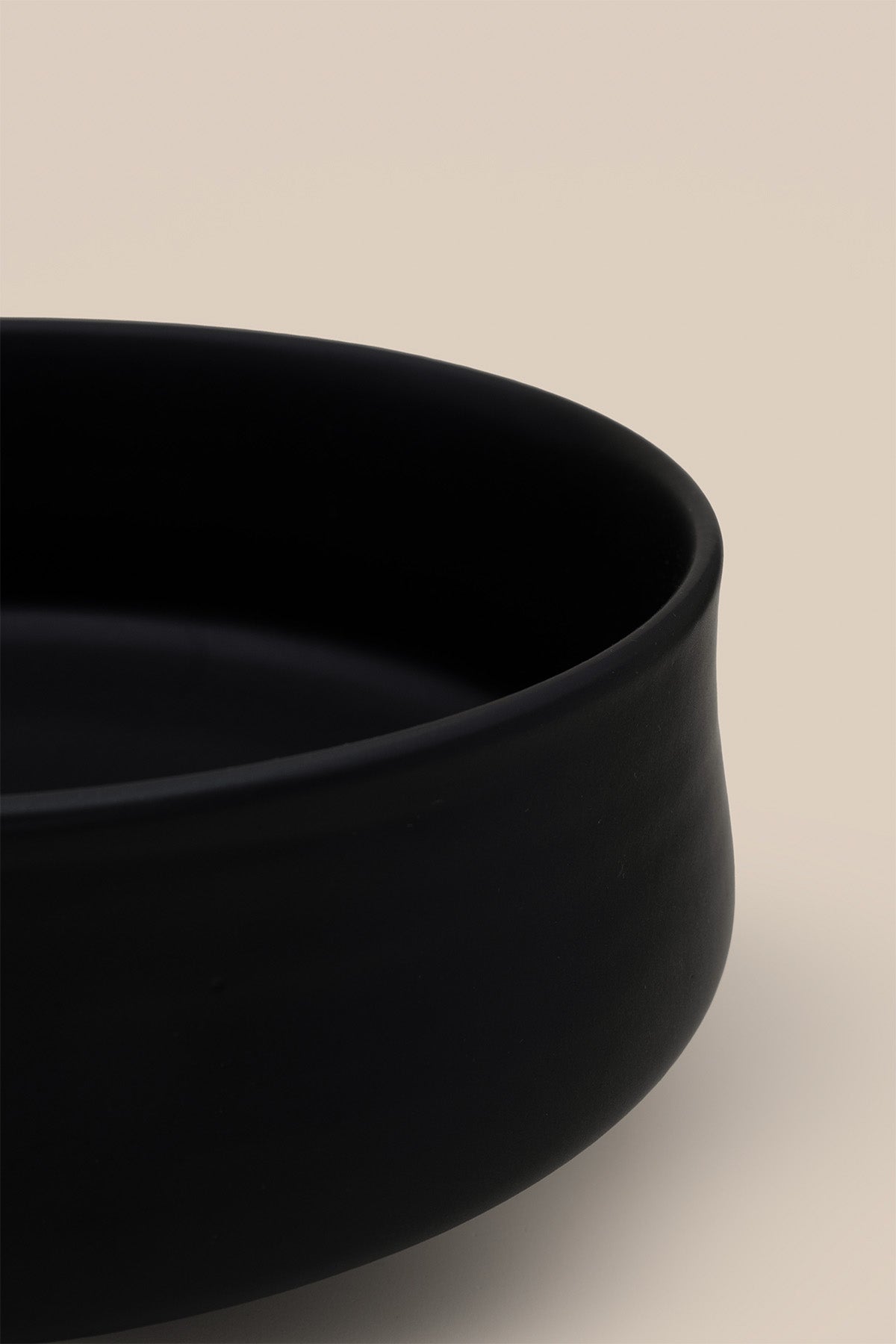 El Yapımı Servis Kasesi ve Dekoratif Kase 22x9 cm Siyah