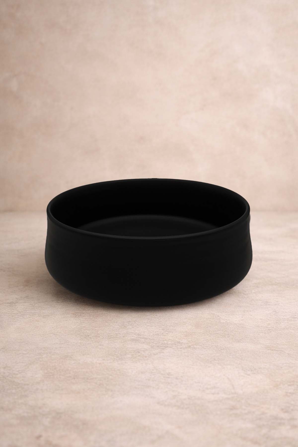 El Yapımı Servis Kasesi ve Dekoratif Kase 22x9 cm Siyah