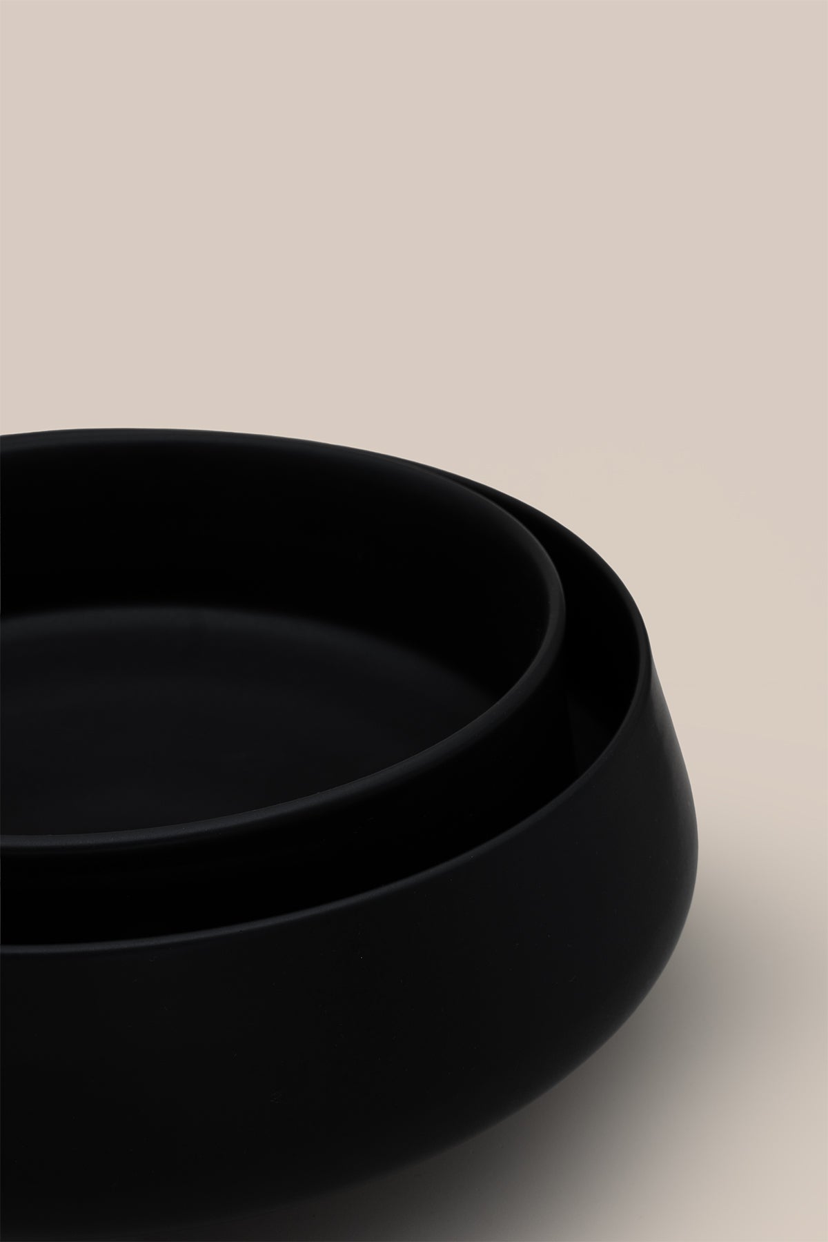 El Yapımı Servis Kasesi ve Dekoratif Kase 26x9 cm Siyah