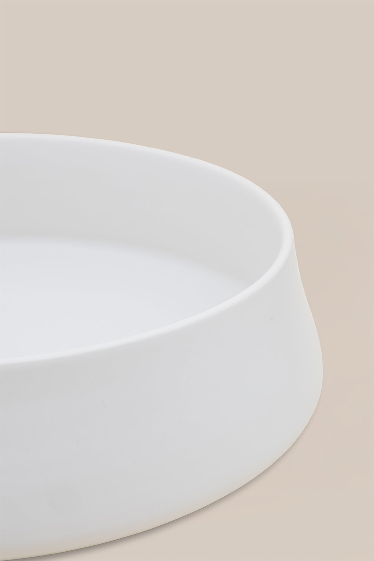 El Yapımı Servis Kasesi ve Dekoratif Kase 26x9 cm Beyaz