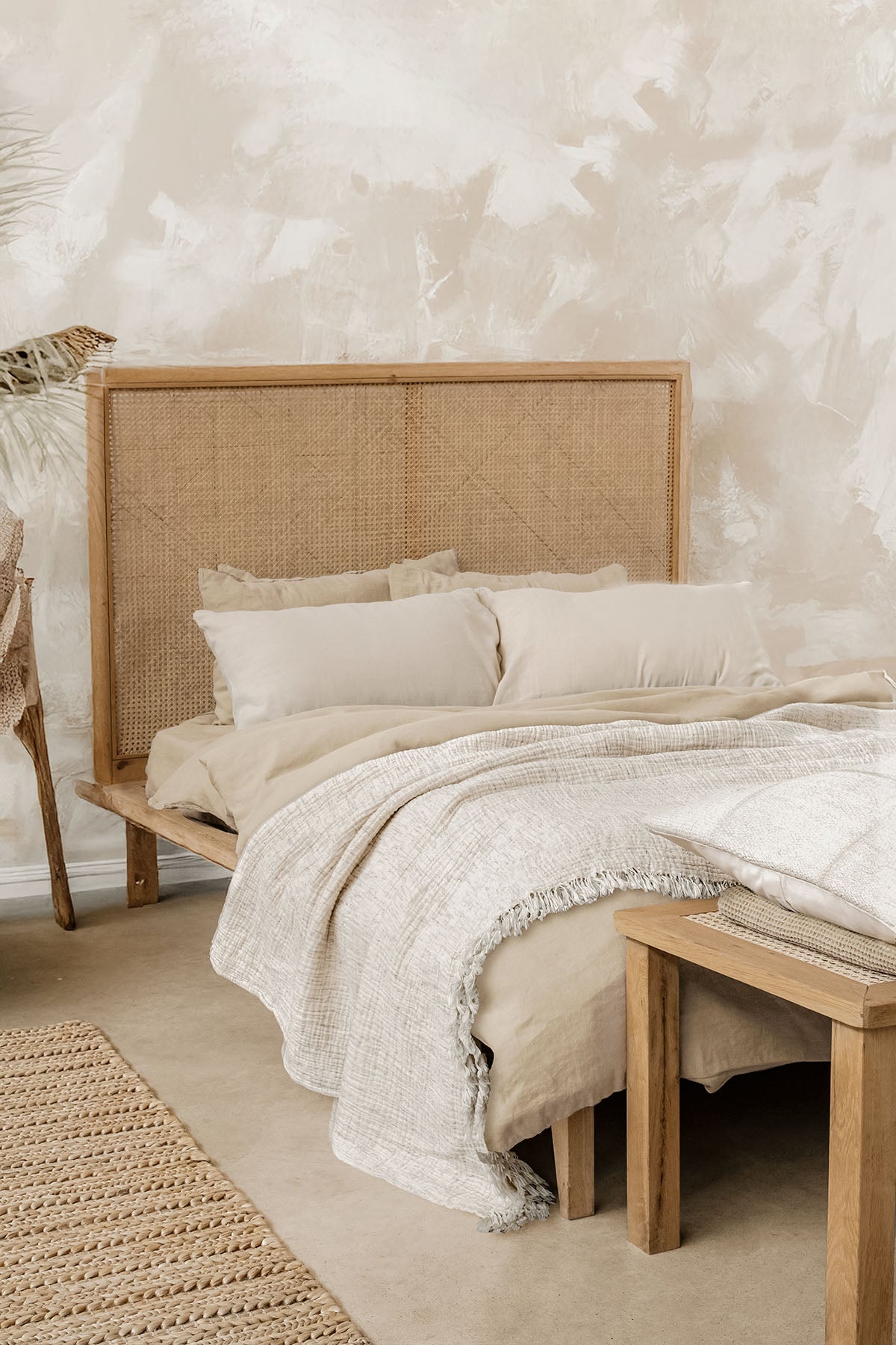 Haze 4 Layer Muslin Bedspread Speckled