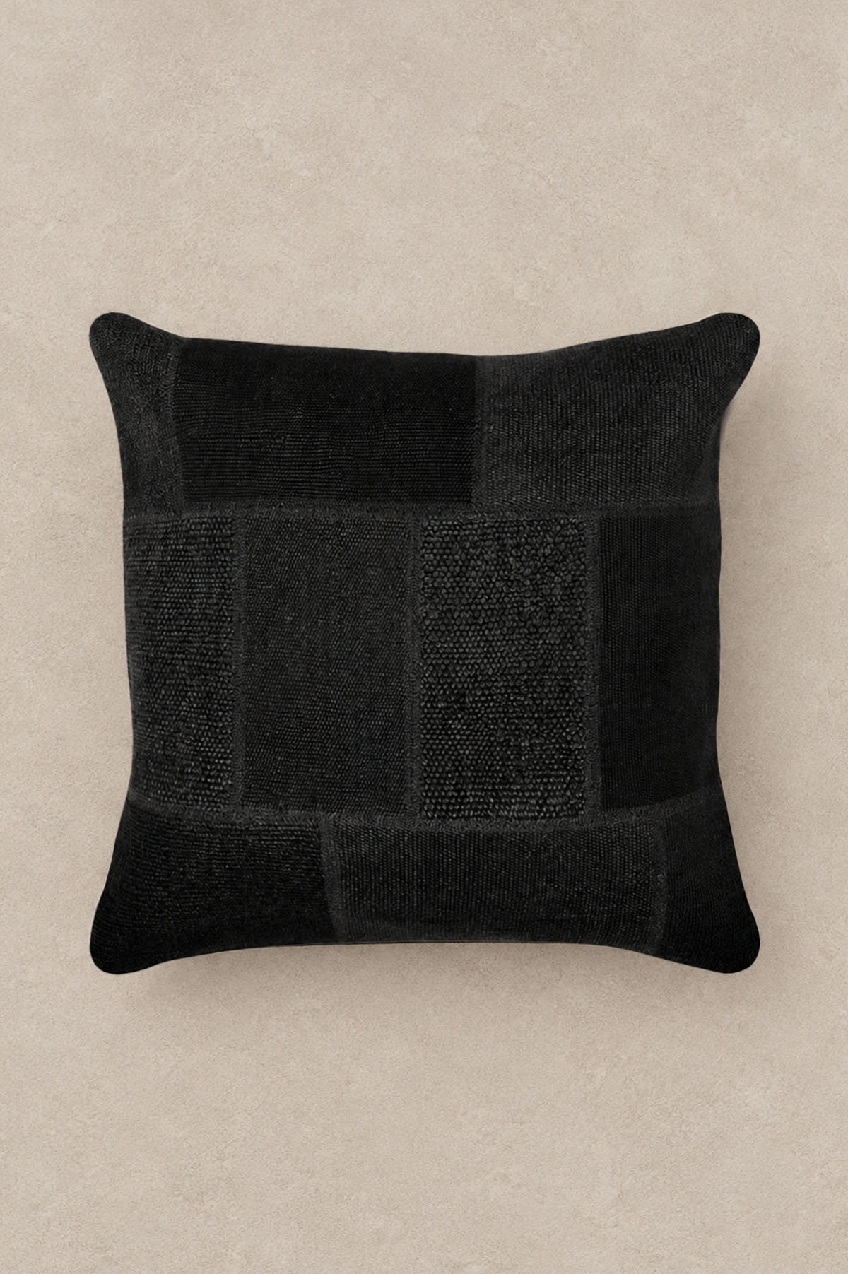 Hemp Throw Pillow Case Black