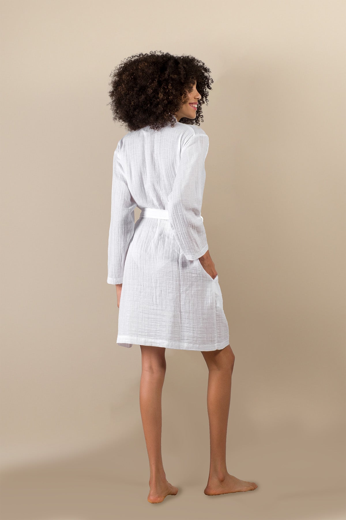 Muslin Bathrobe White