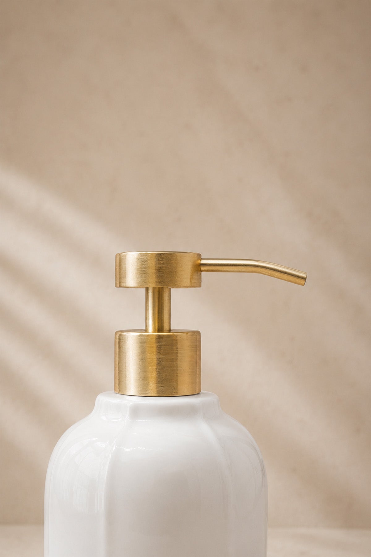 Ivory Stoneware Liquid Soap Dispenser