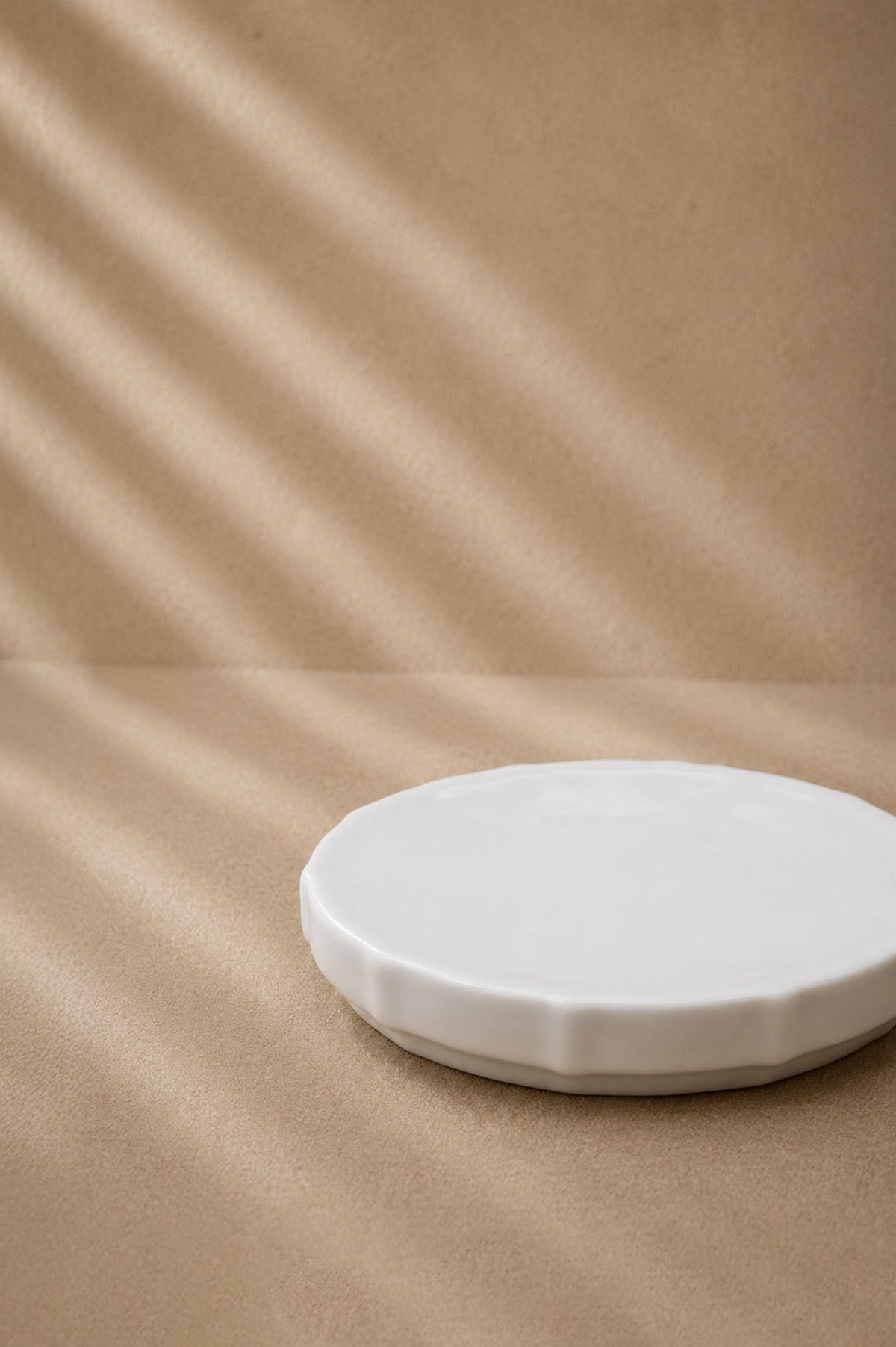 Ivory Stoneware Solid Soap Dish