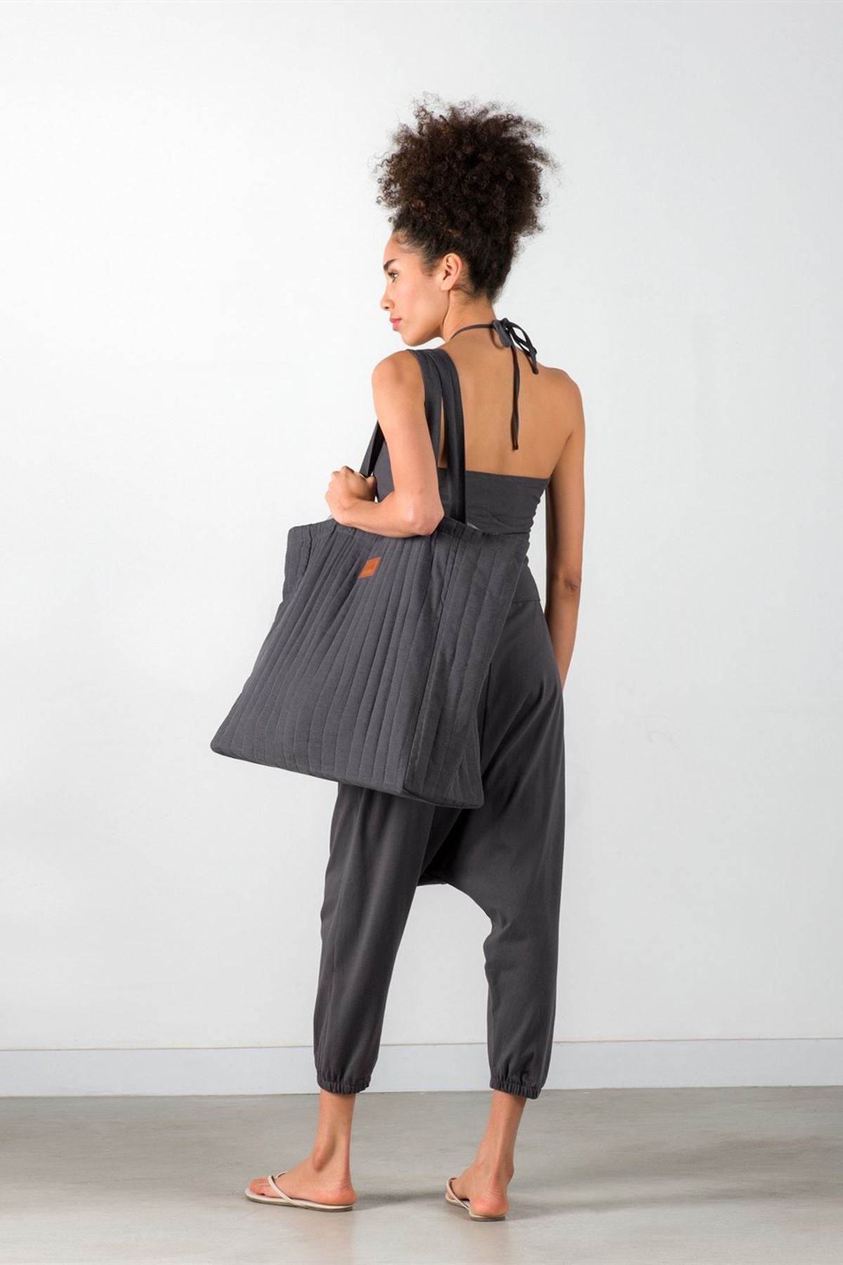 Kapitone Çanta Antrasit