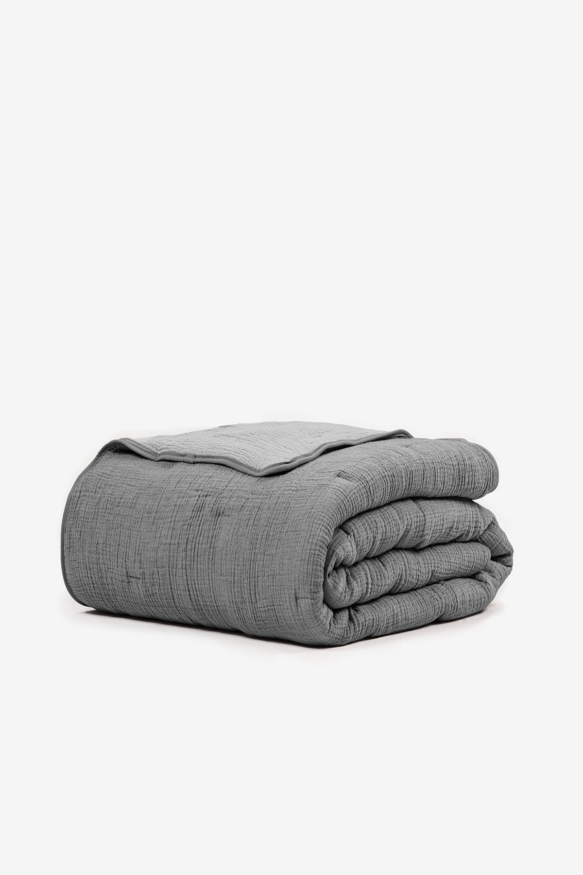 Koza Muslin Baby Quilt Dark Grey-Grey