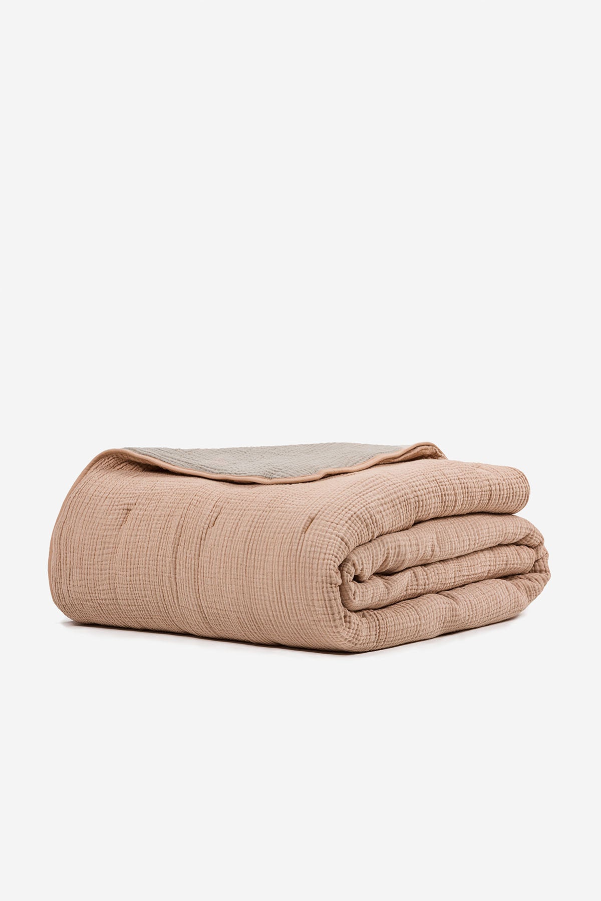 Koza Muslin Baby Quilt Tan-Coffe Mist