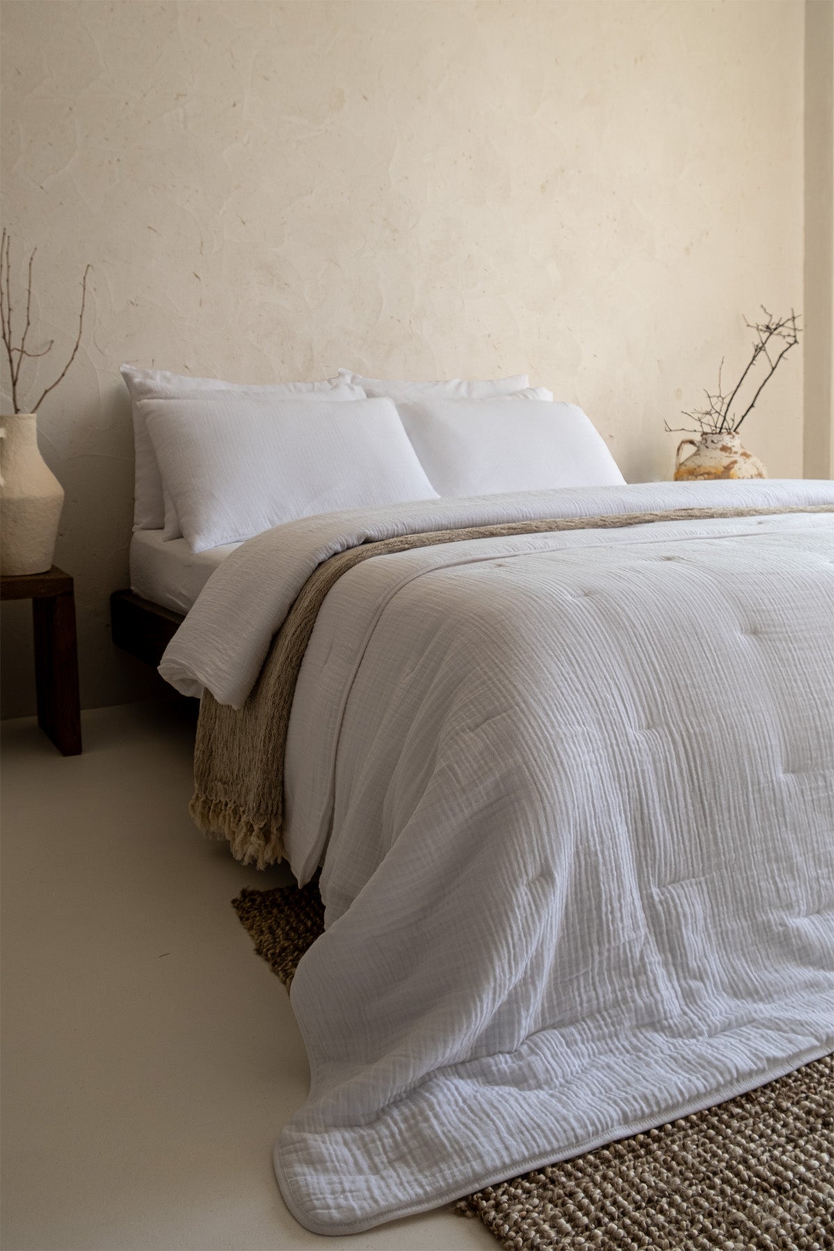 Koza Müslin Yorgan Beyaz