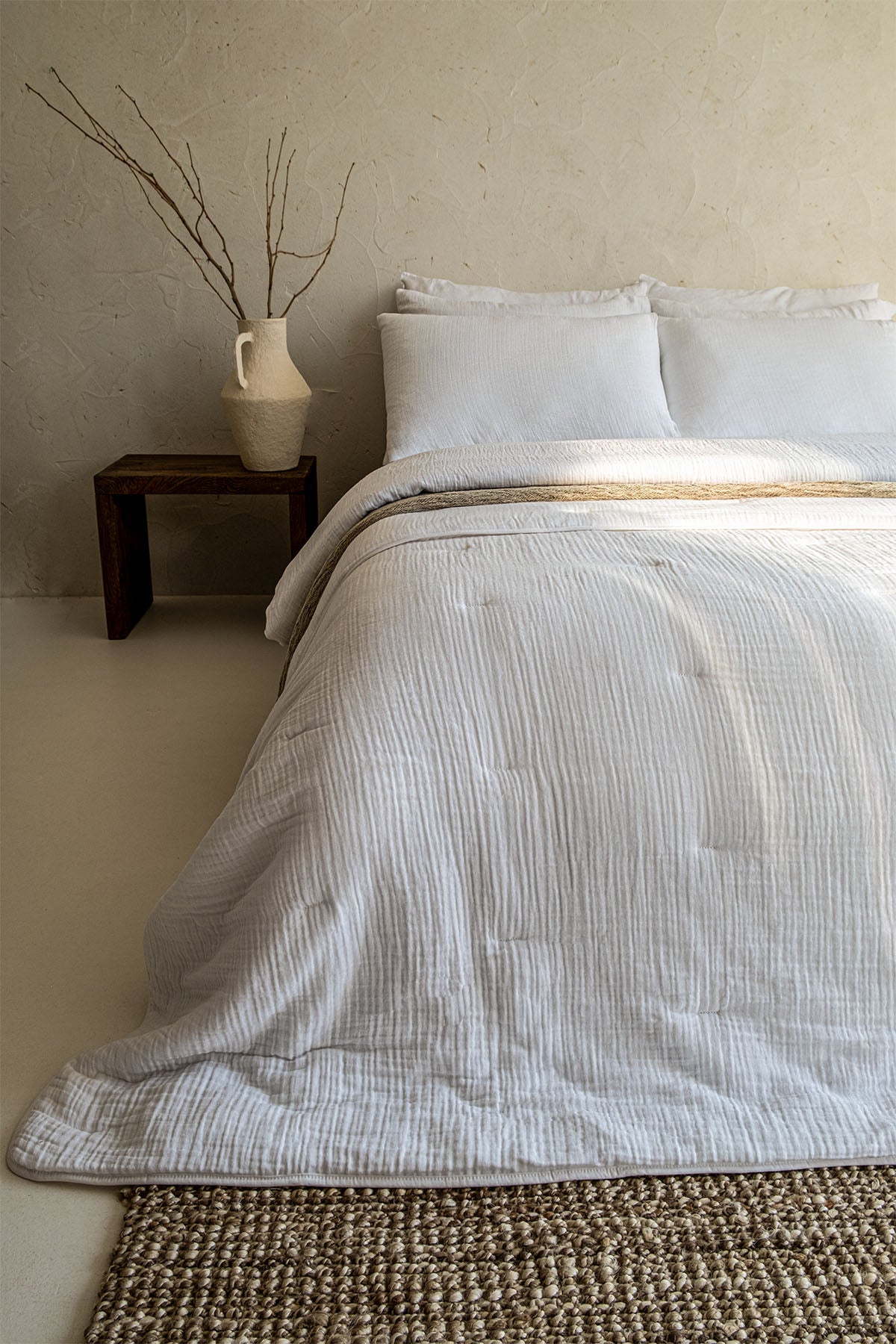 Koza Müslin Yorgan Beyaz