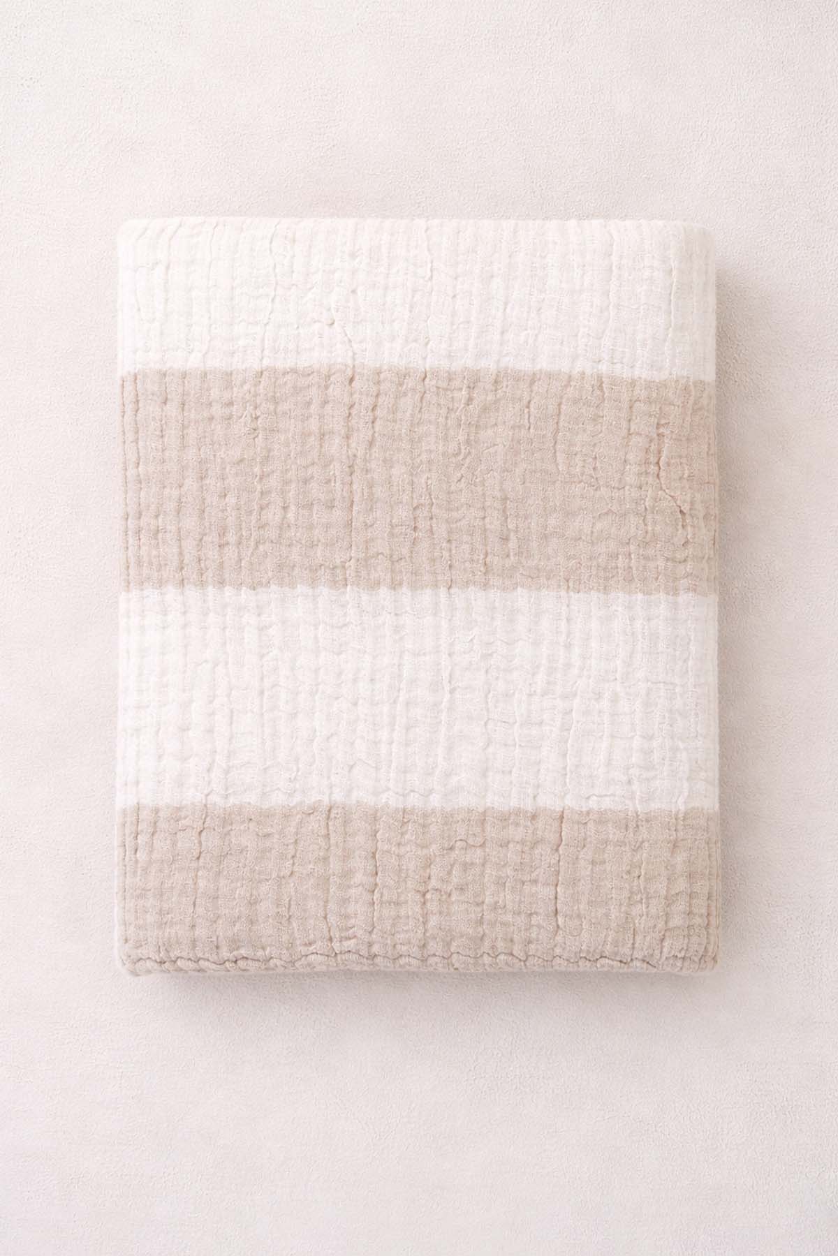 Linen Cocoon Sofa Throw Natural
