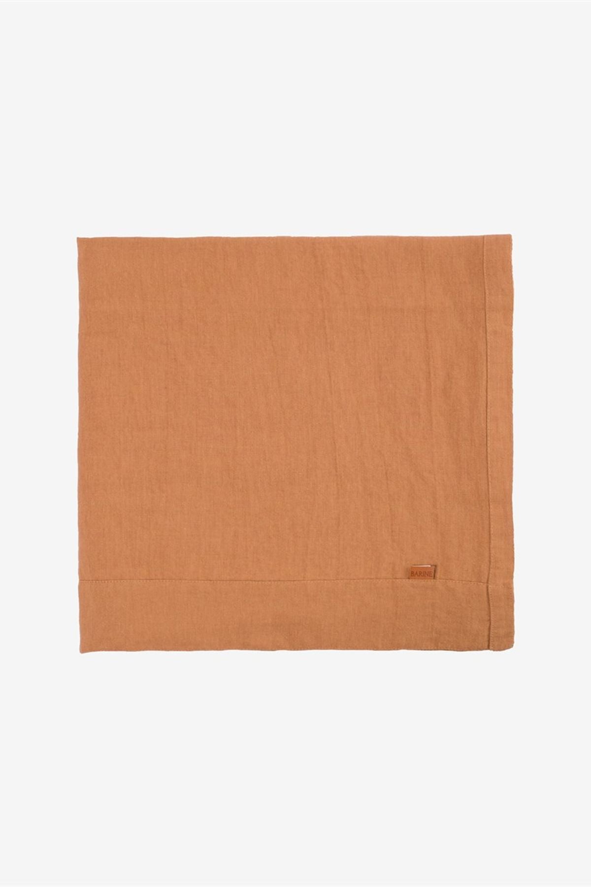 Linen Keten Masa Örtüsü Indian Tan