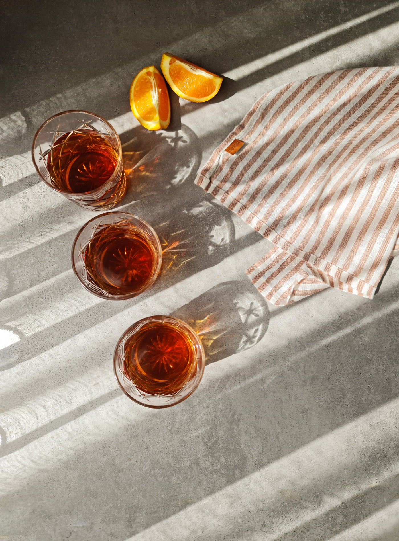 Linen Linen Stripe 2-Pack Napkin Indian Tan