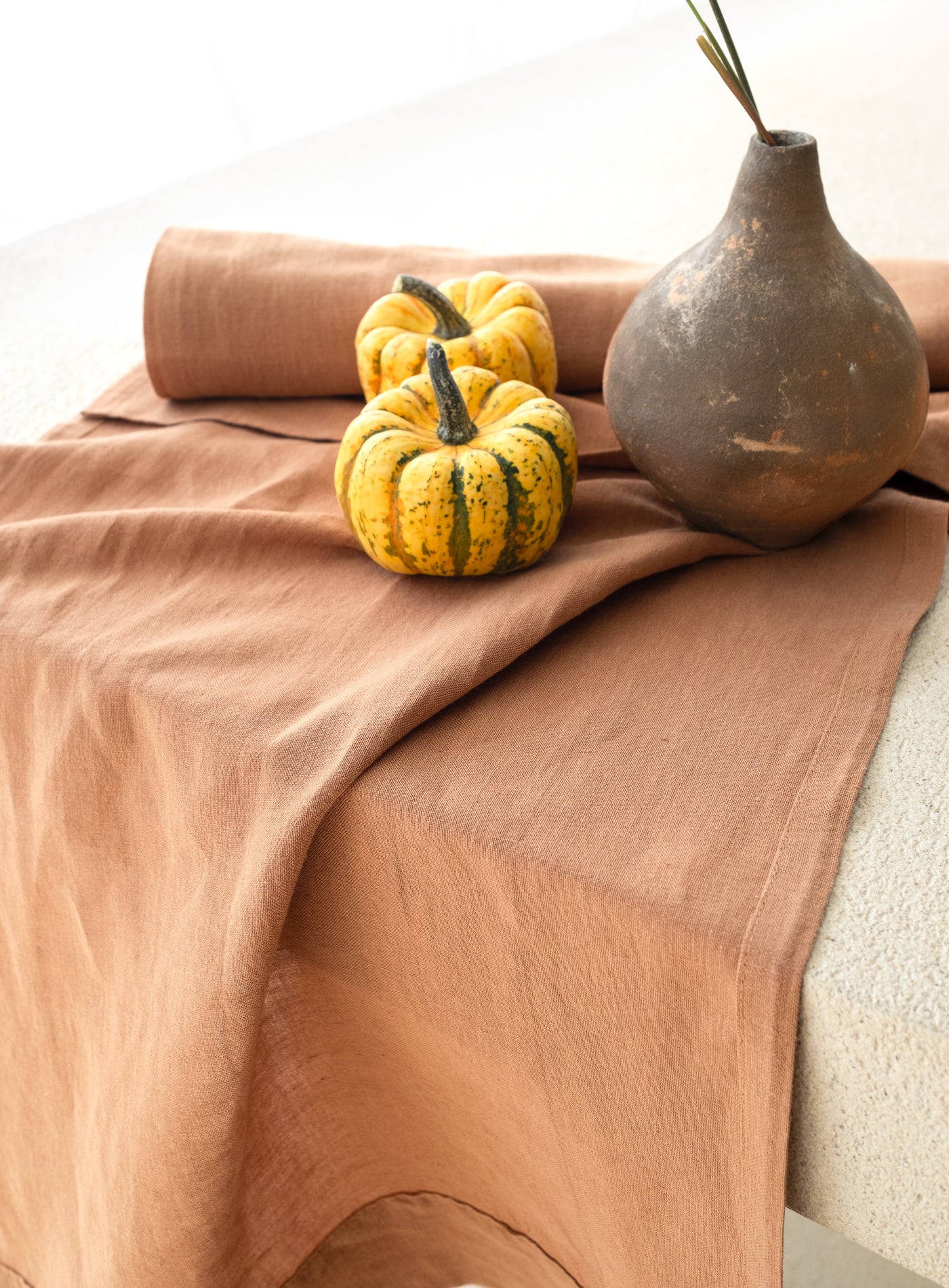 Linen Runner İndian Tan