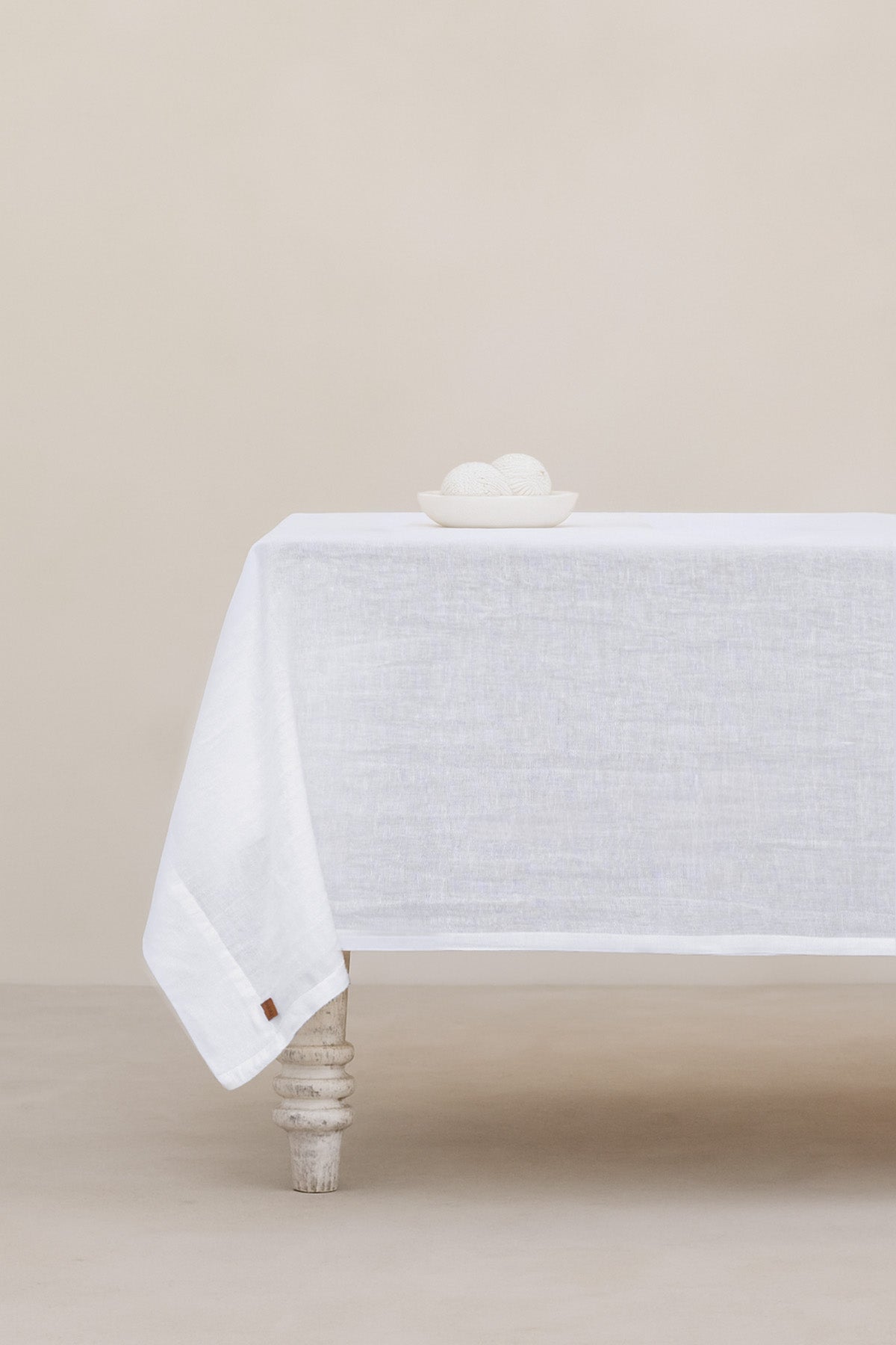 Linen Linen Tablecloth White