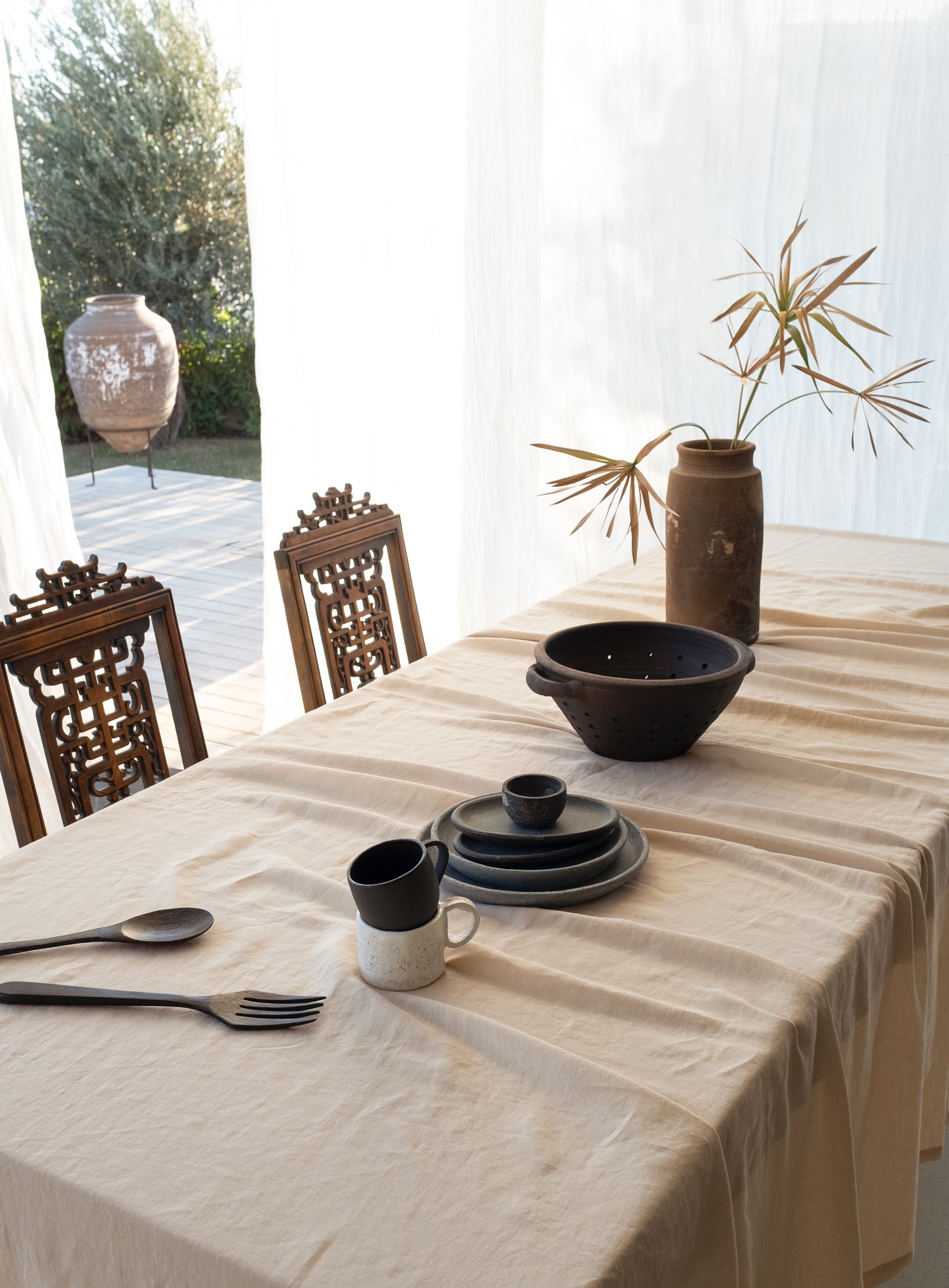 Linen Linen Tablecloth Nougat