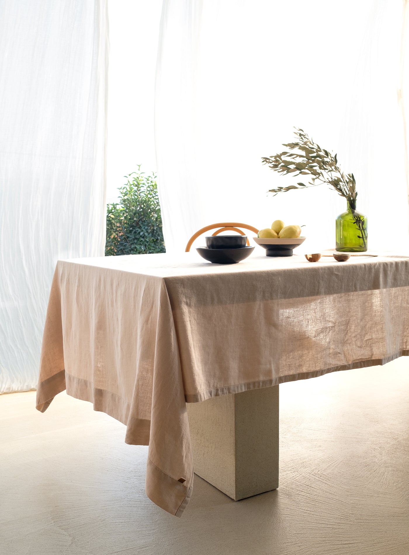 Linen Linen Tablecloth Nougat