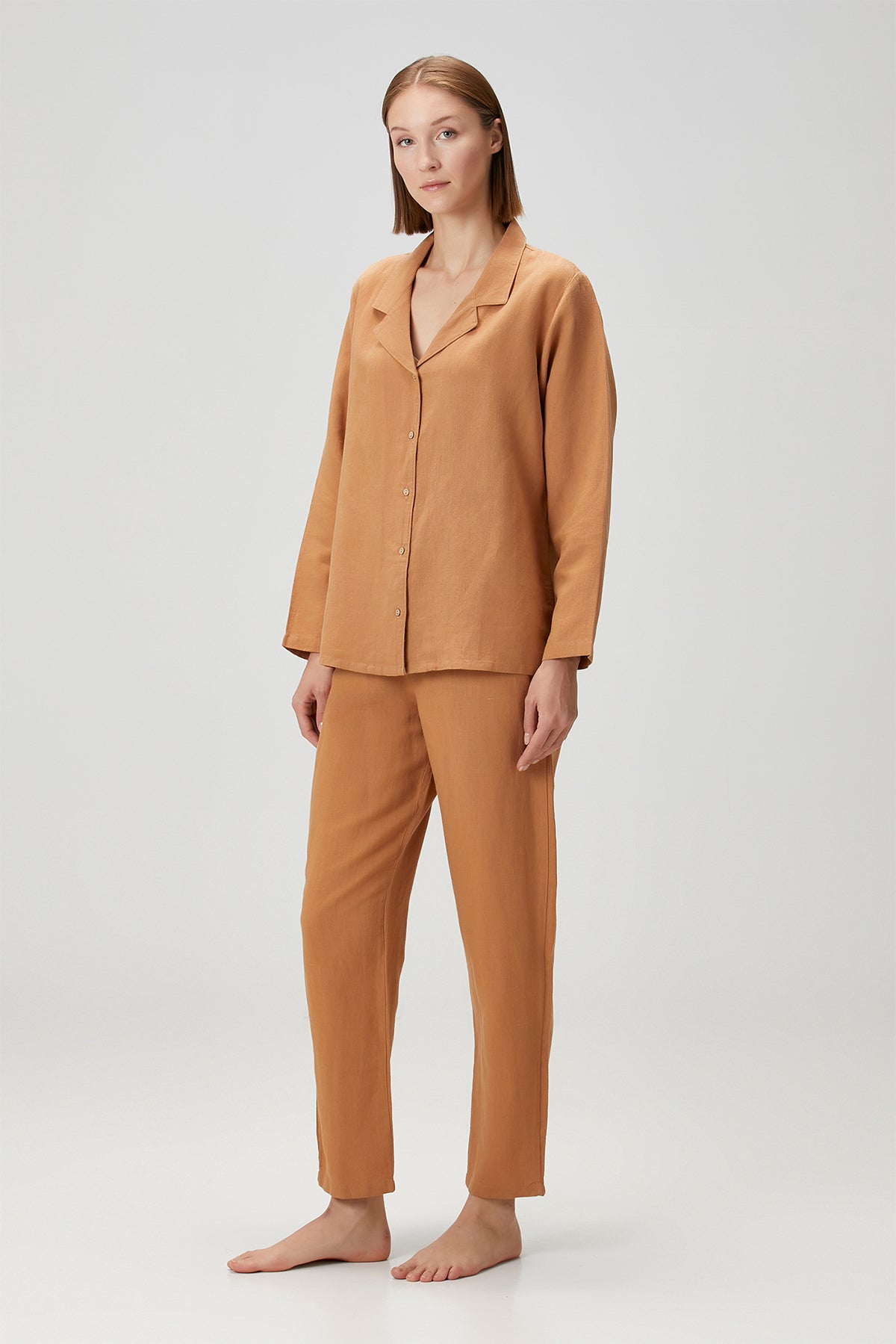 Linen Pants Indian Tan