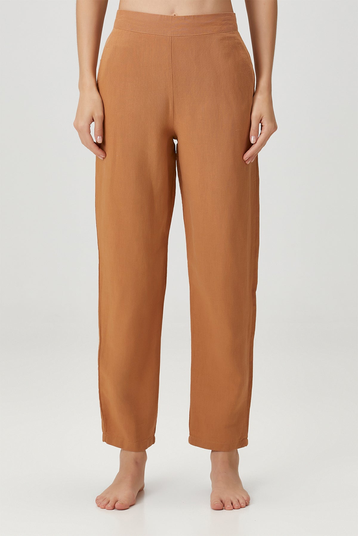 Linen Pants Indian Tan