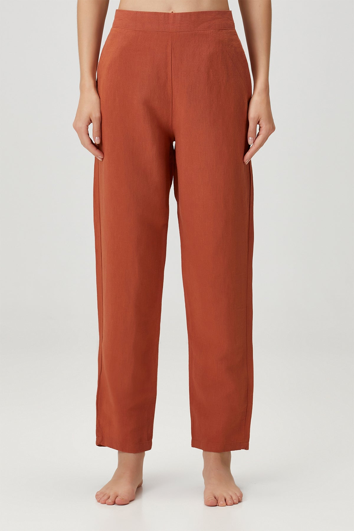 Lino Pantolon Spicy Orange