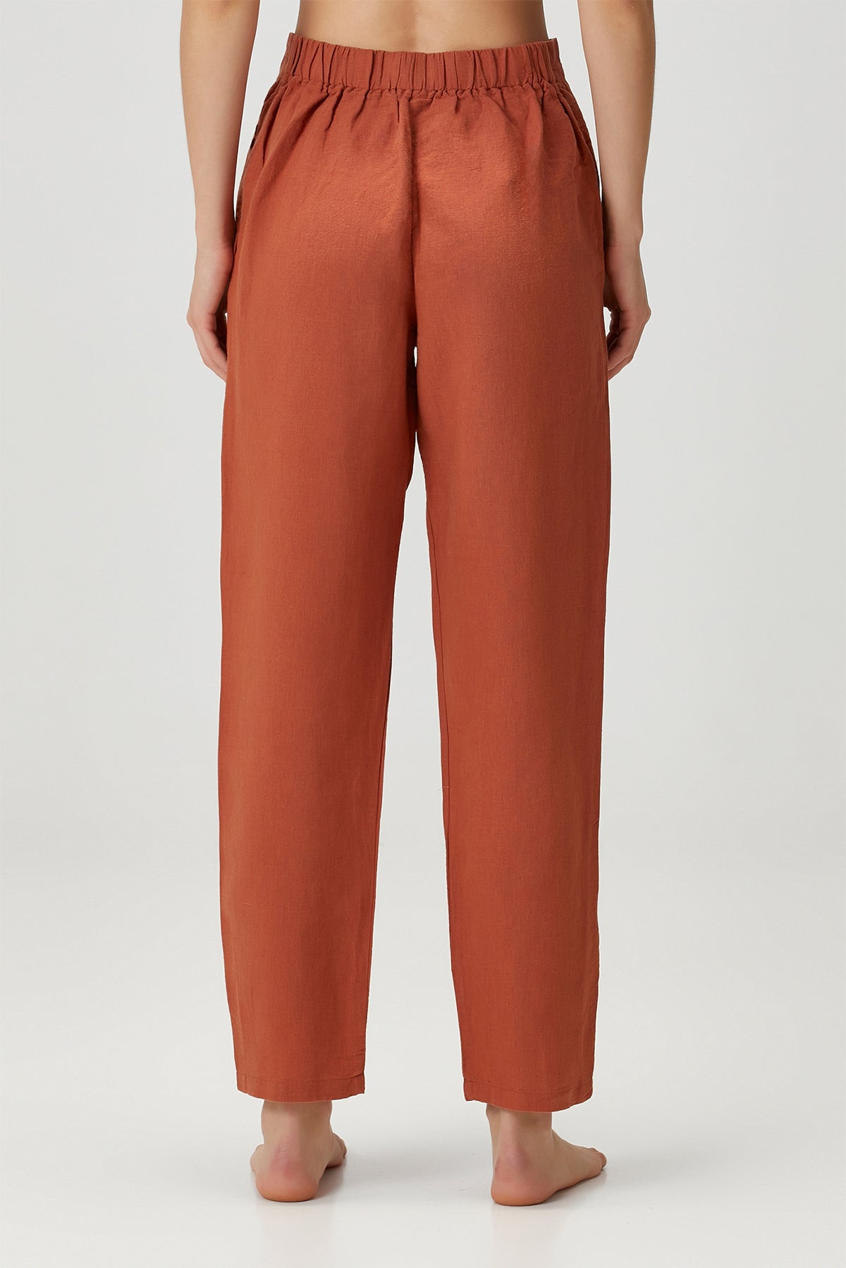 Lino Pantolon Spicy Orange