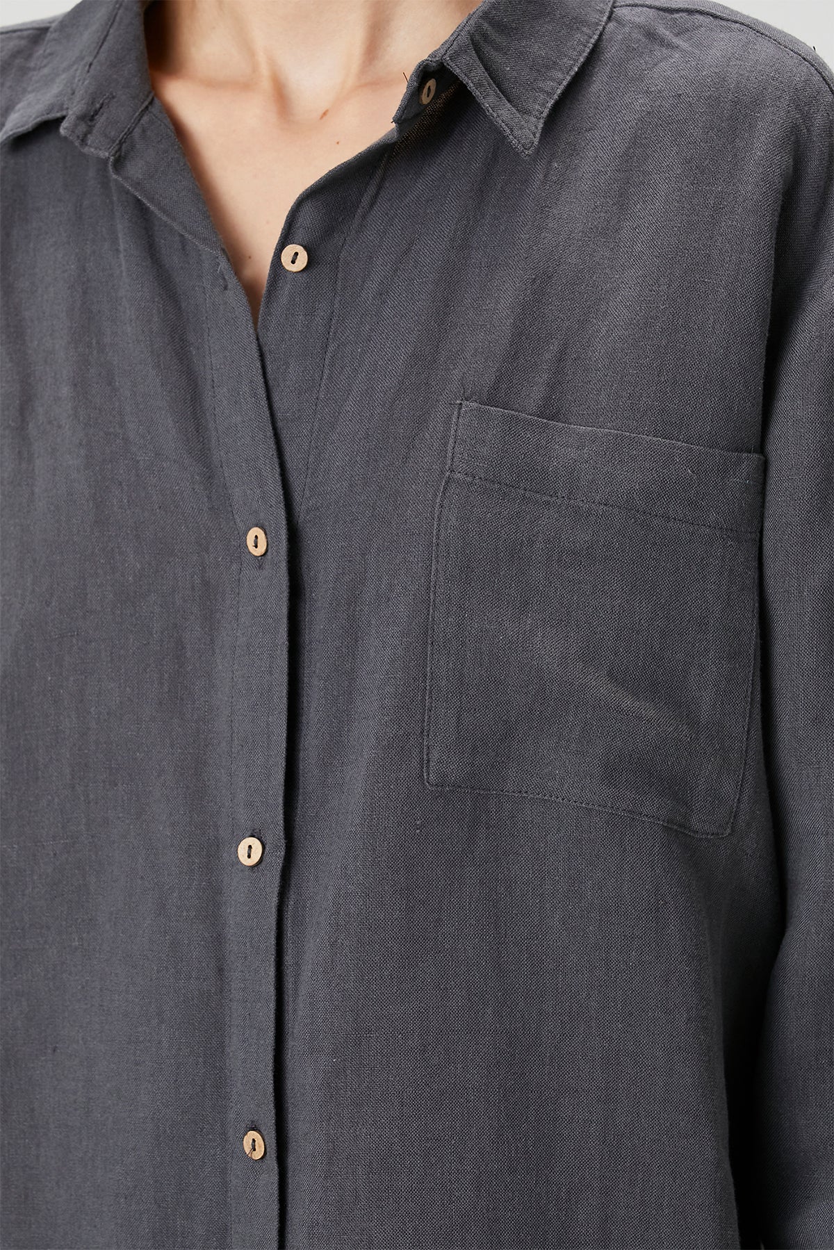 Lino Shirt Dress Anthracite