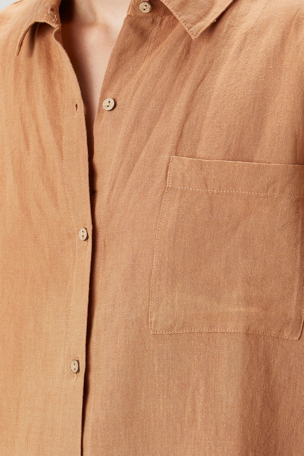 Lino Shirt Dress Indian Tan