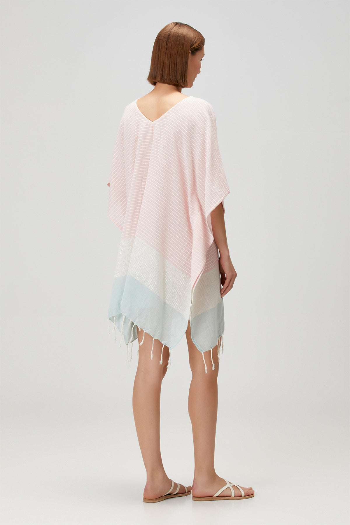 Lotus Pamuk Vual Kaftan Pembe