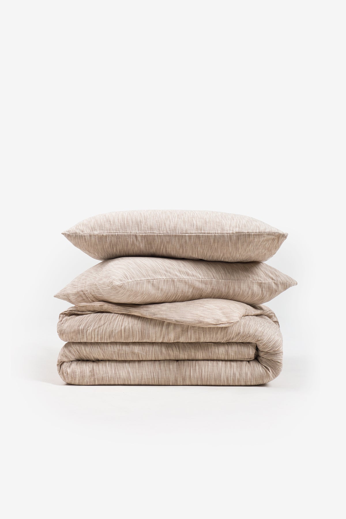 Marble Degrade Desenli Nevresim Kahverengi