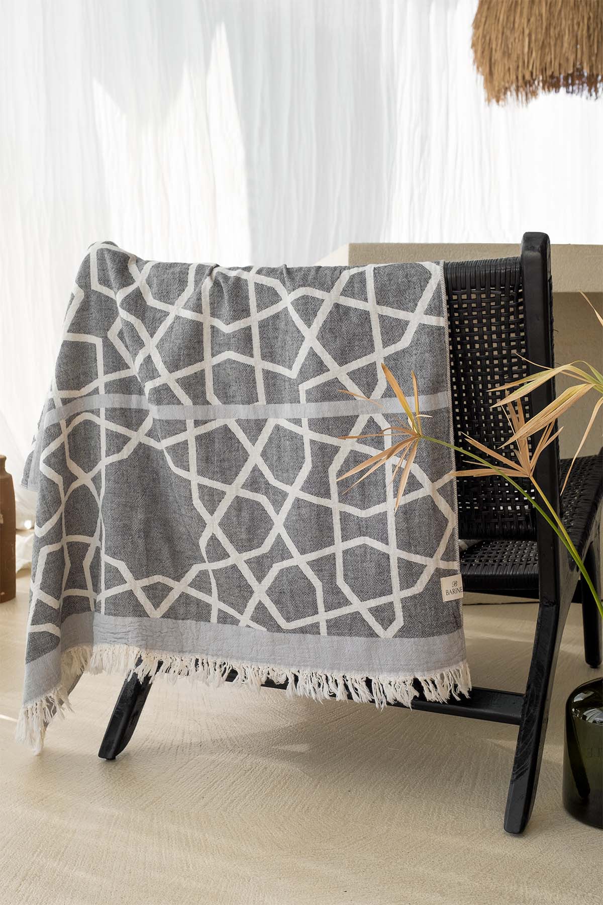 Marrakech Loincloth Grey-Black