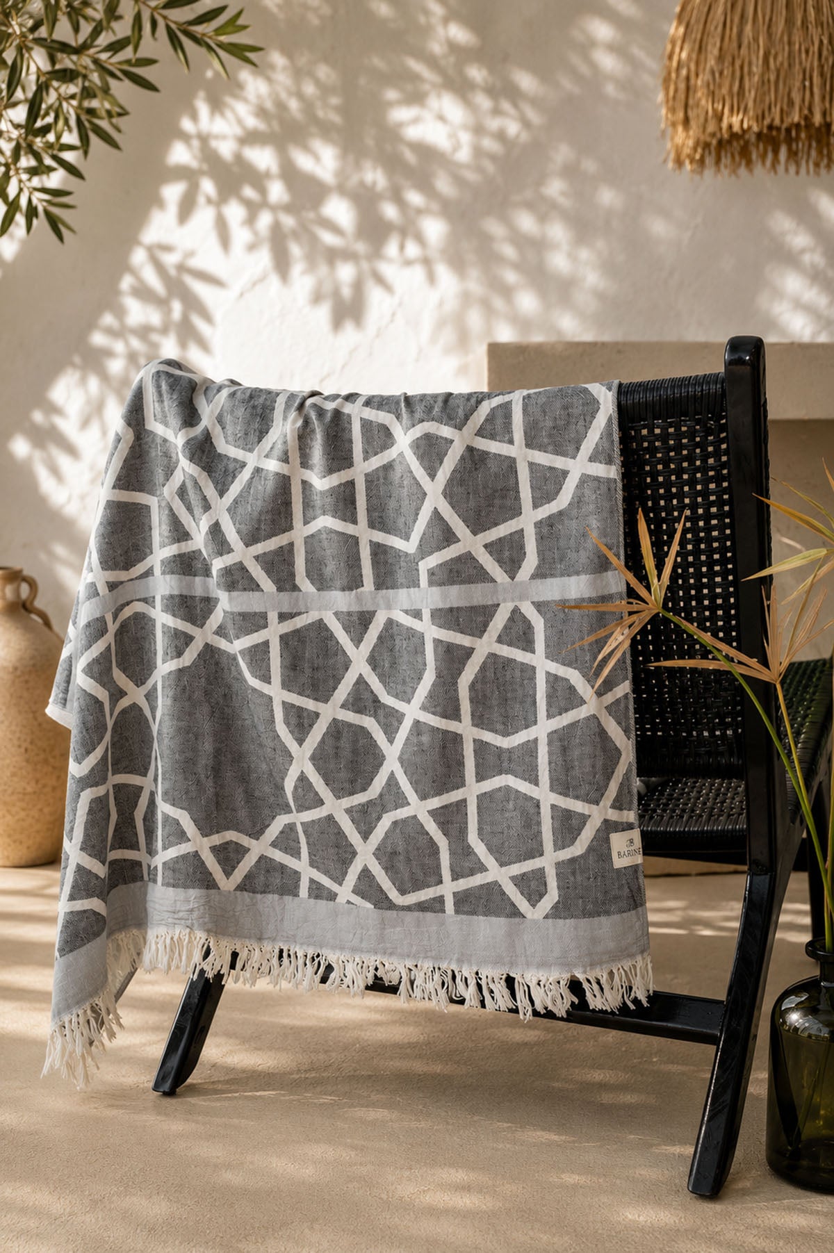 Marrakech Loincloth Grey-Black