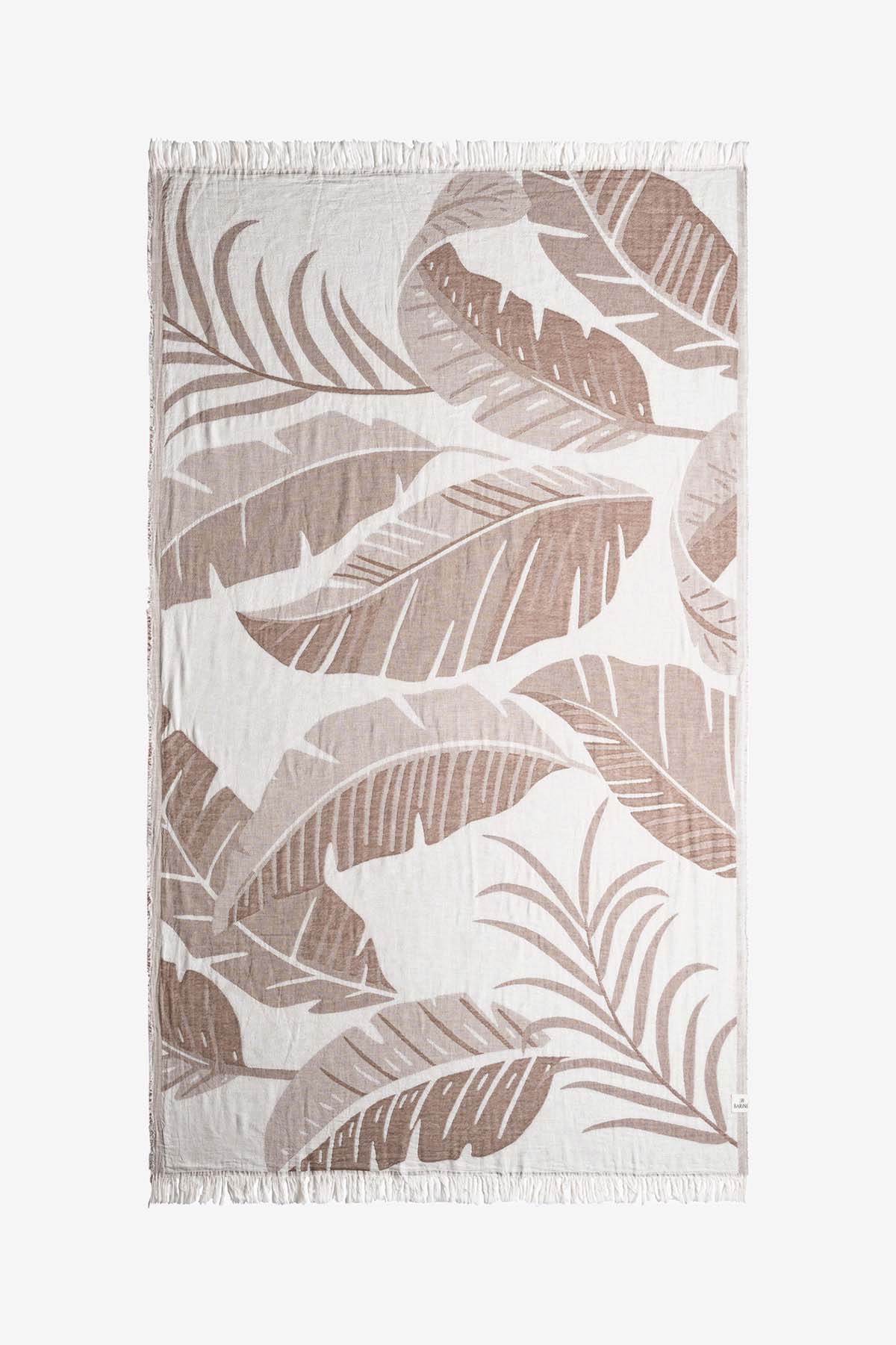 Moriah Yaprak Jakarlı Peştemal Bej, Taşıma Çantalı