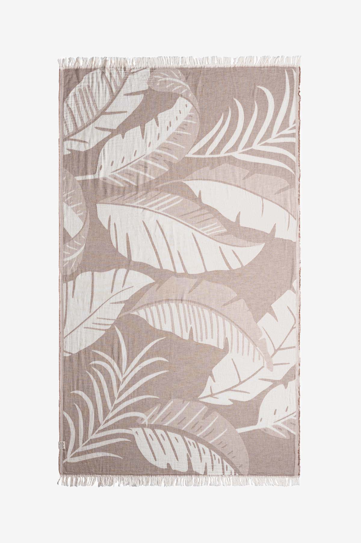 Moriah Yaprak Jakarlı Peştemal Bej, Taşıma Çantalı