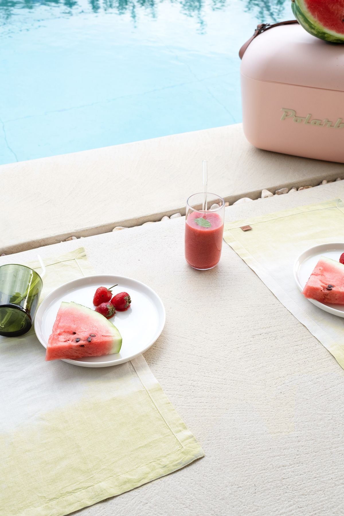 Ombre Keten 2'li Amerikan Servisi Lime