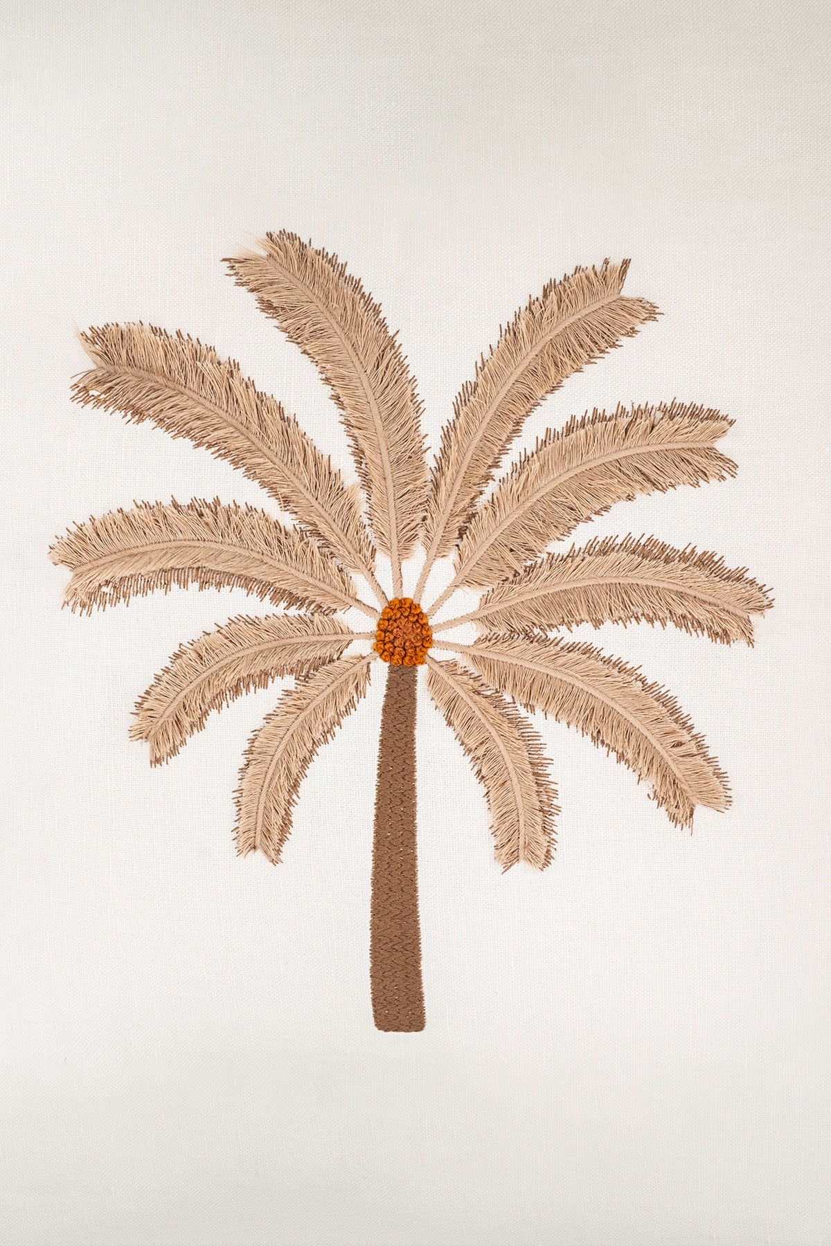 Palm Tree Embroidered Cushion Cover 45 × 45 cm