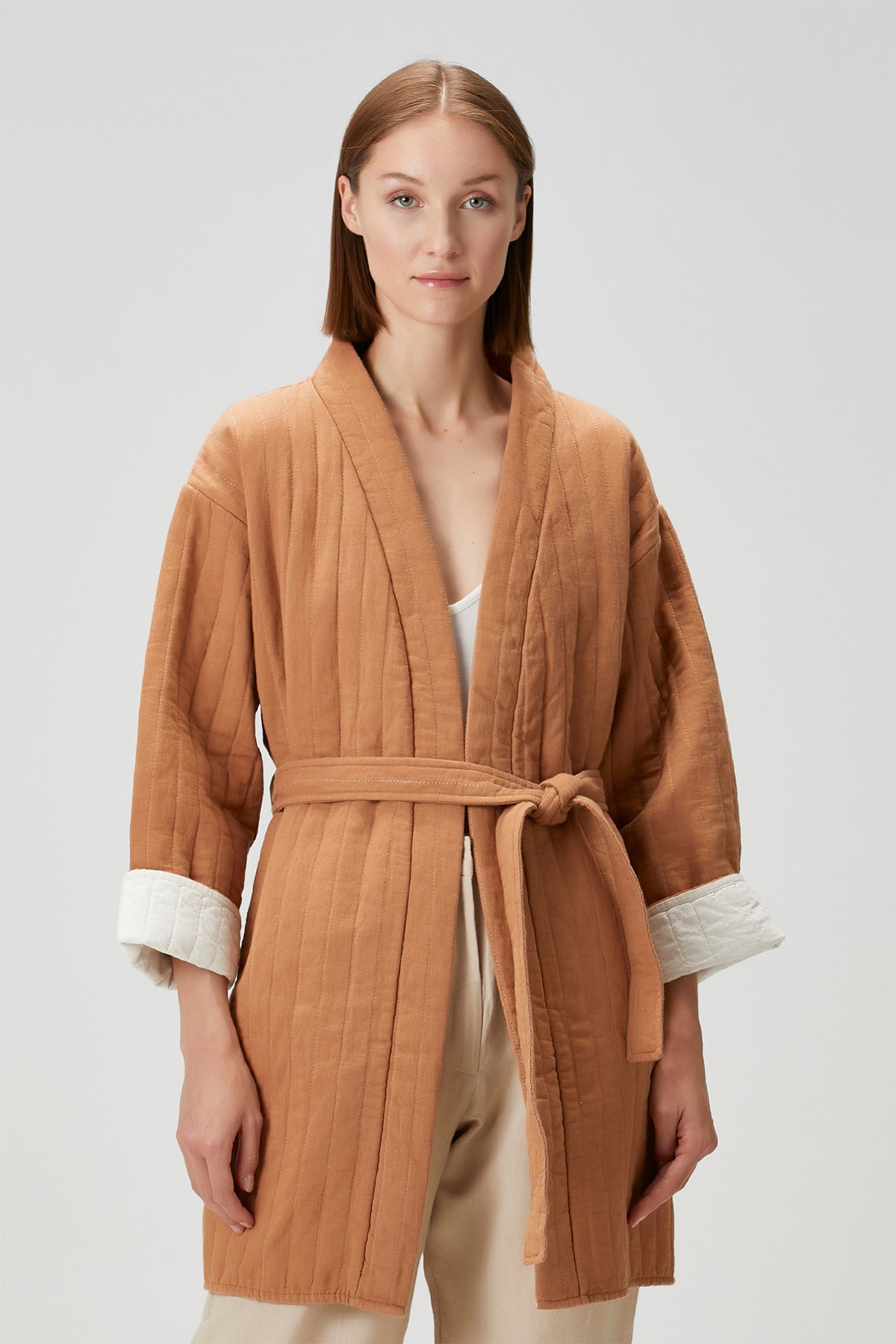 Quilted Chain Check Indian Tan-Screw