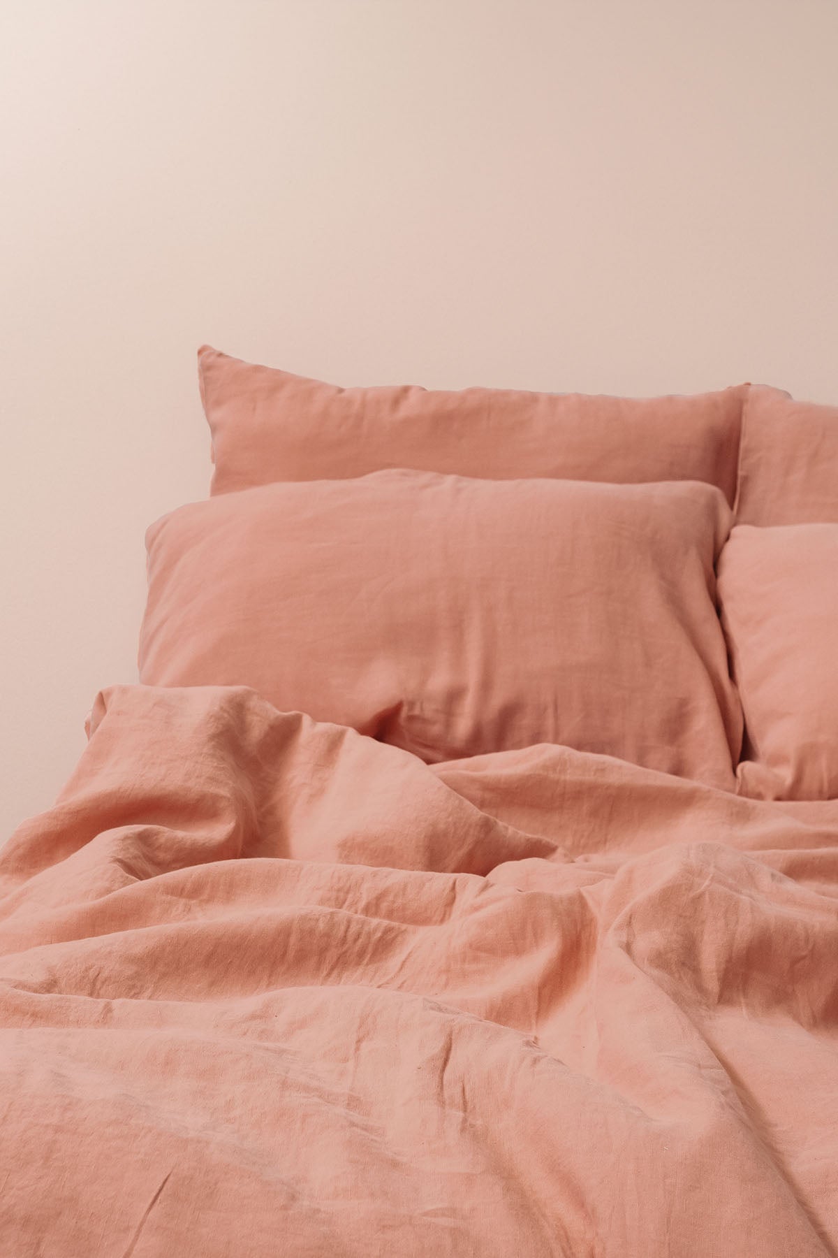 Serenity Linen Duvet Cover Shrimp