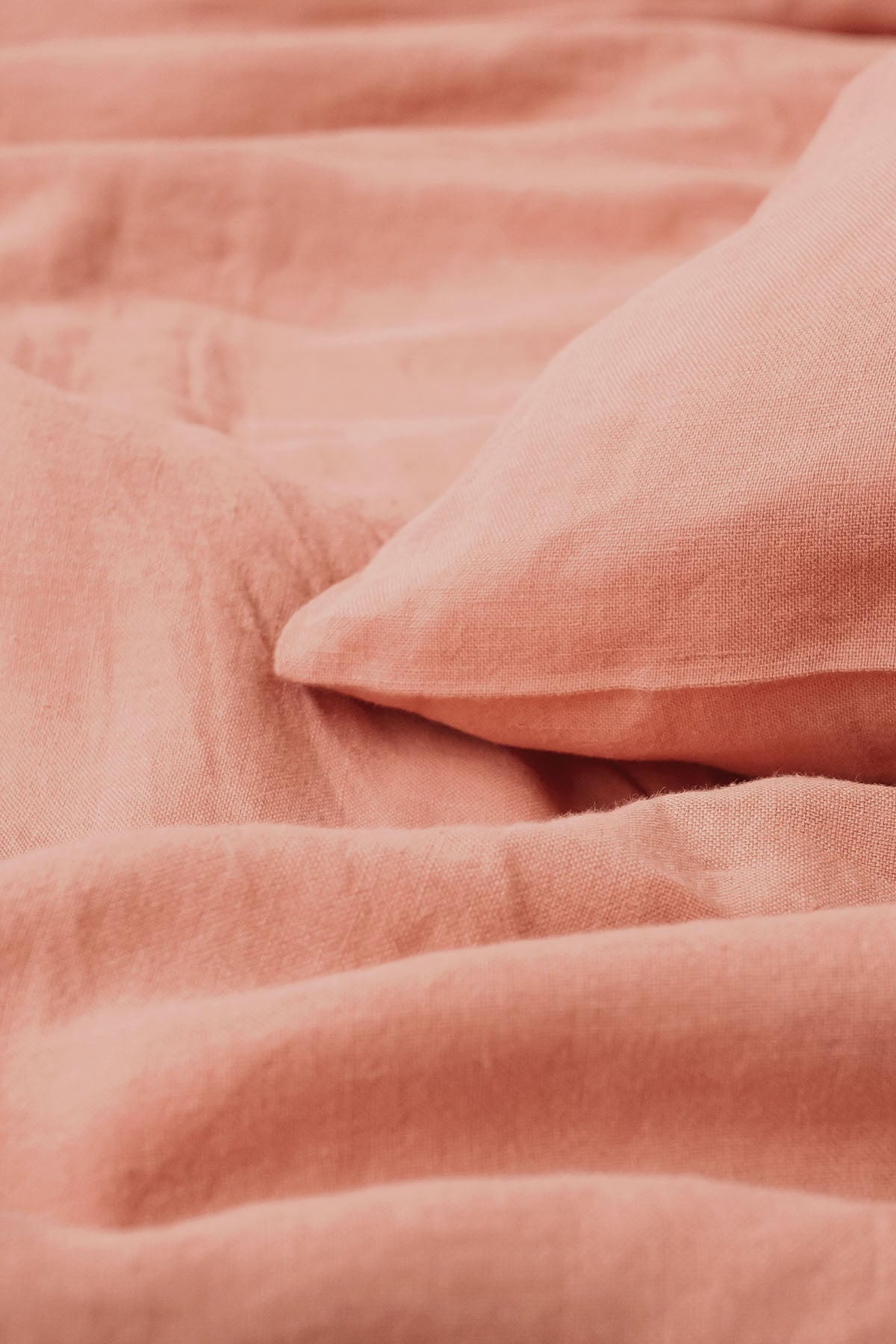 Serenity Linen Duvet Cover Shrimp