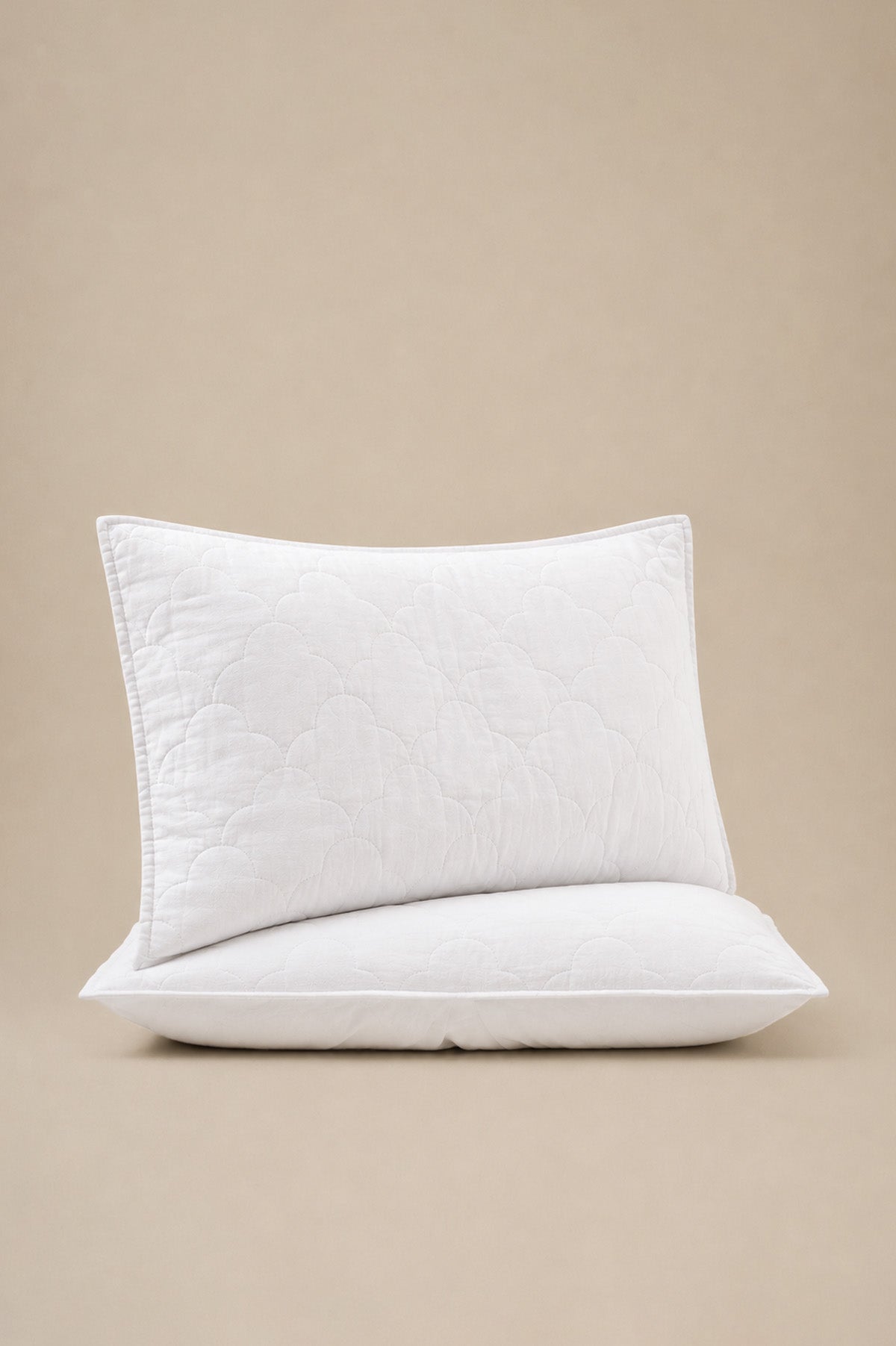 Serenity Quilted Linen Pillowcase Set of 2 White