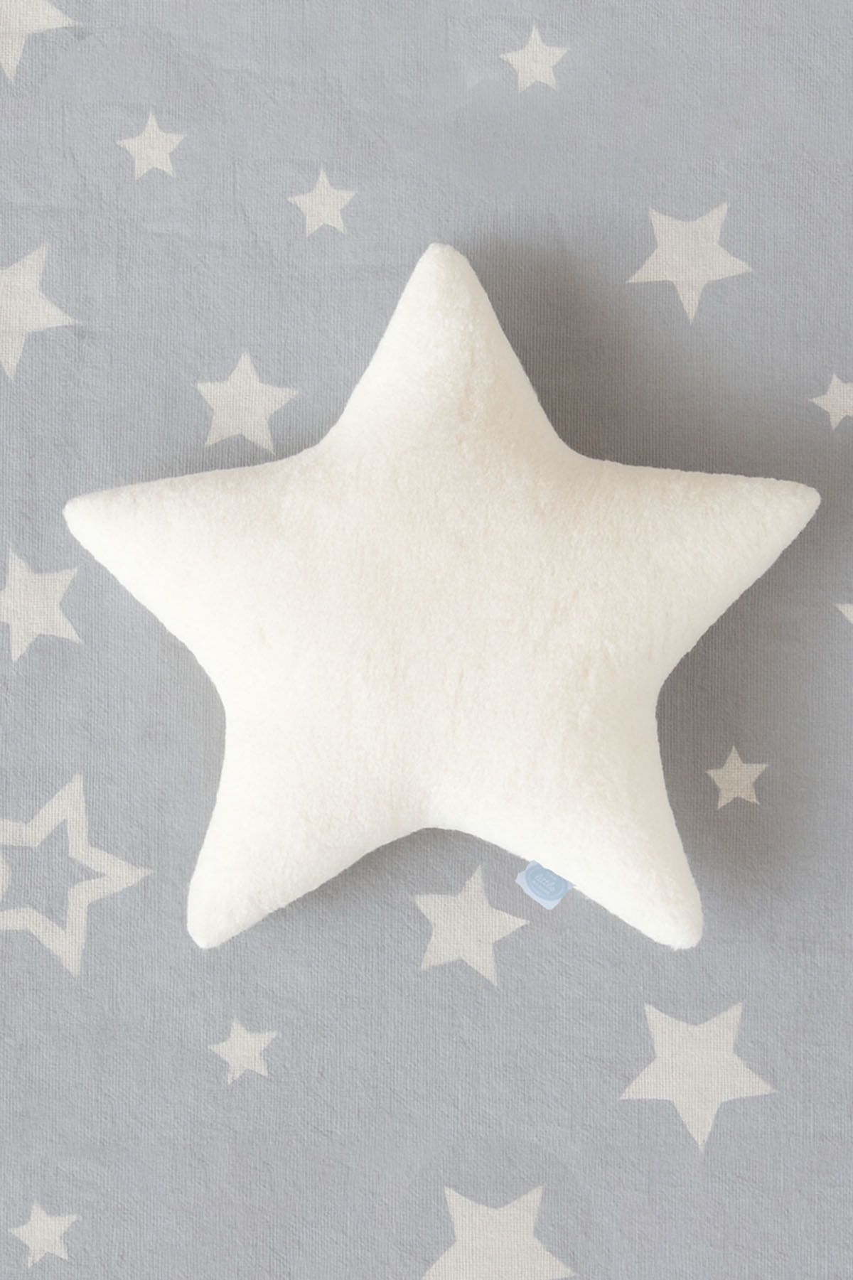 Yıldız Şeklinde Peluş Yastık Krem
