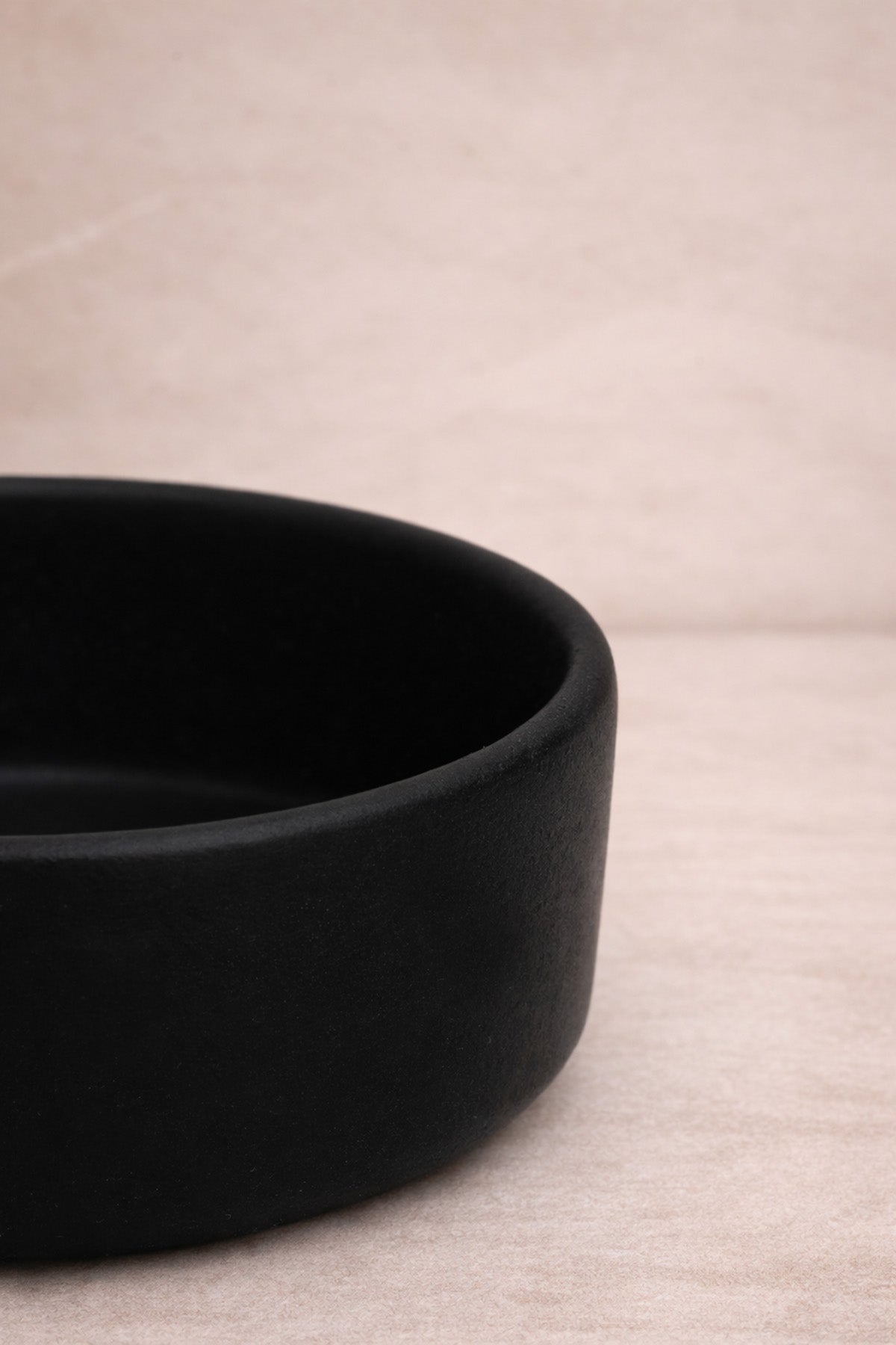 Stoneware Servis Kasesi / Meze Tabağı Siyah 10 cm