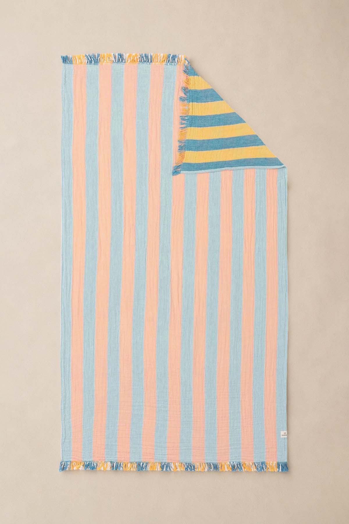 Striped Gauze Peştamal Mint