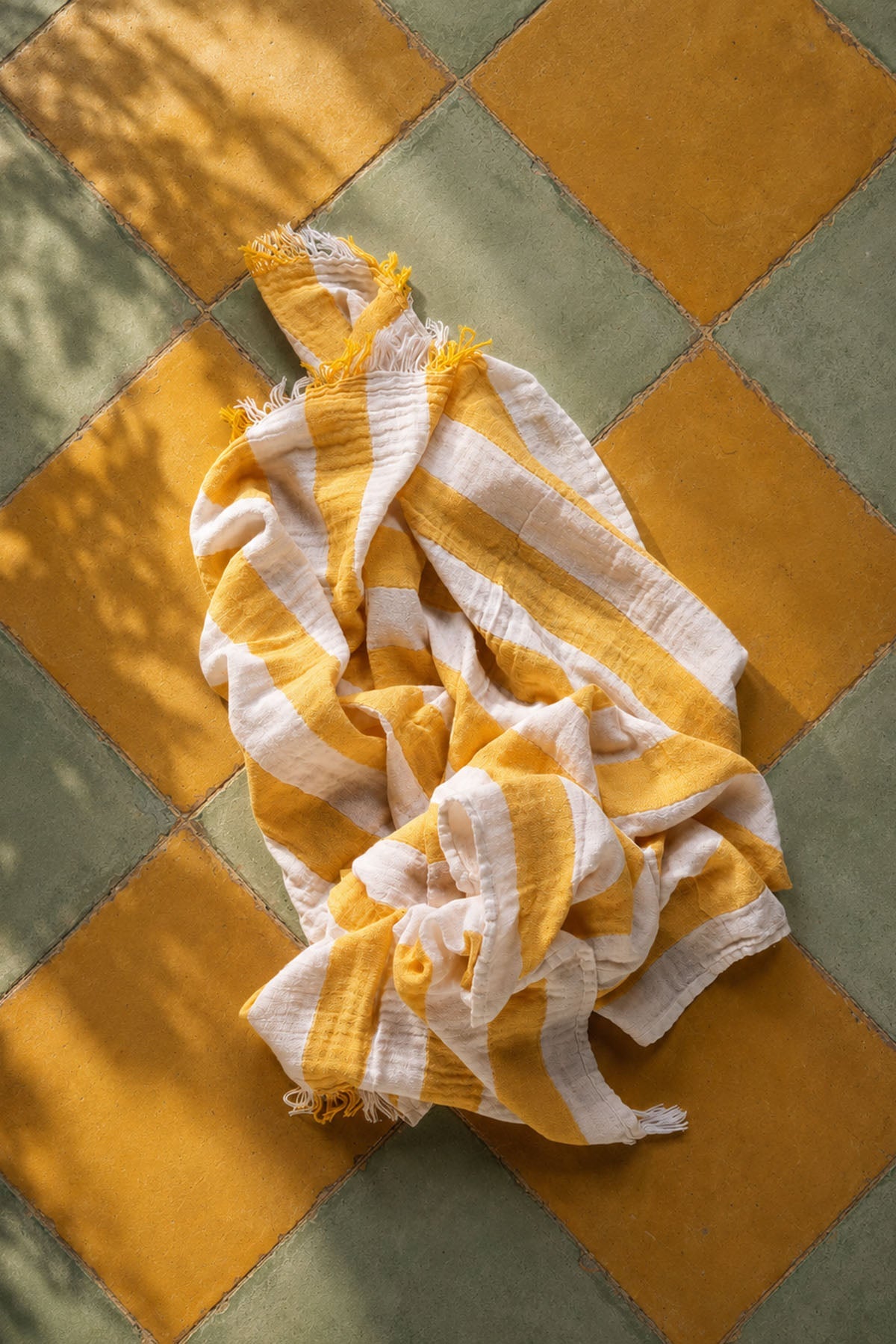 Striped Gauze Pestamal Safran